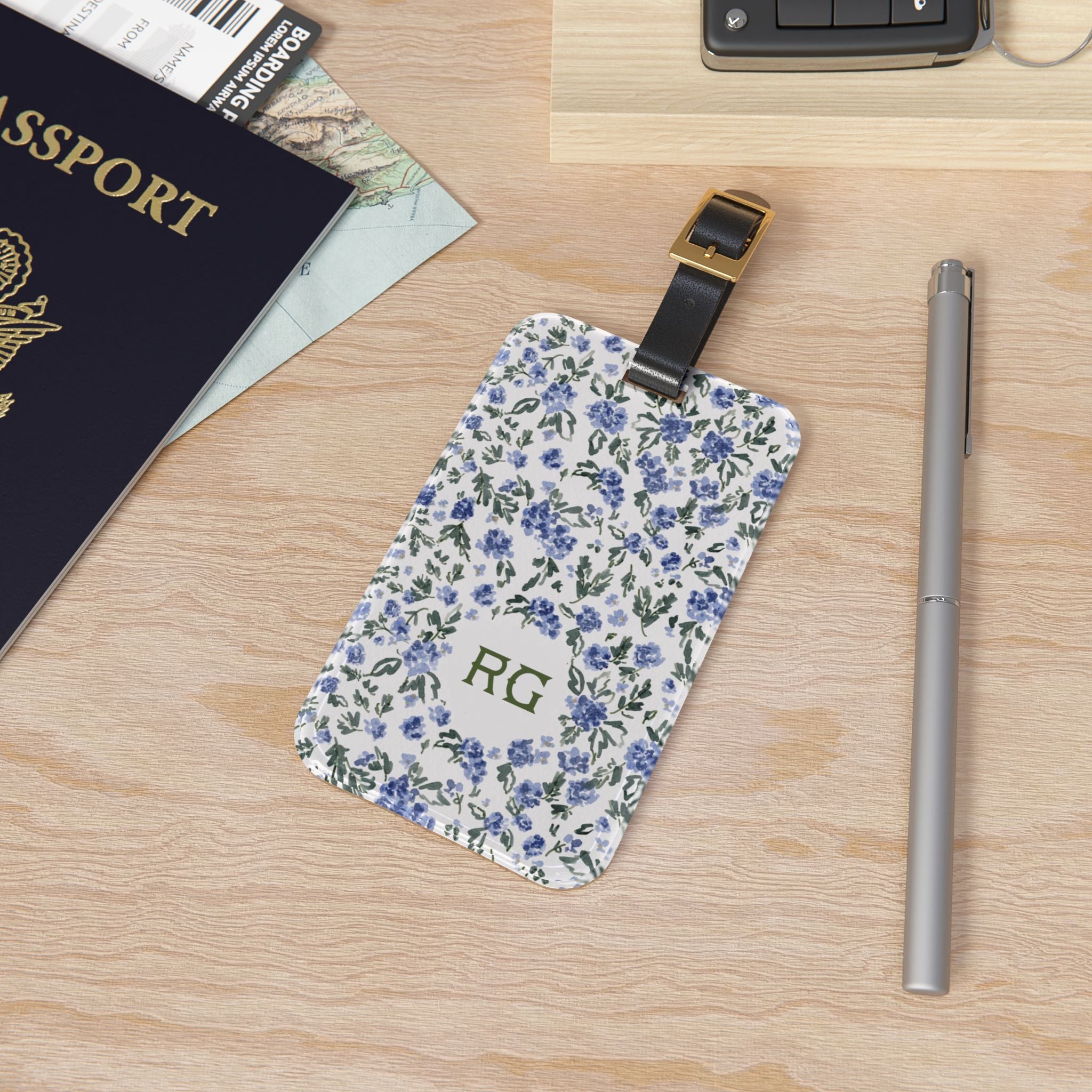 English Contryside Monogrammed Acrylic Luggage Tag