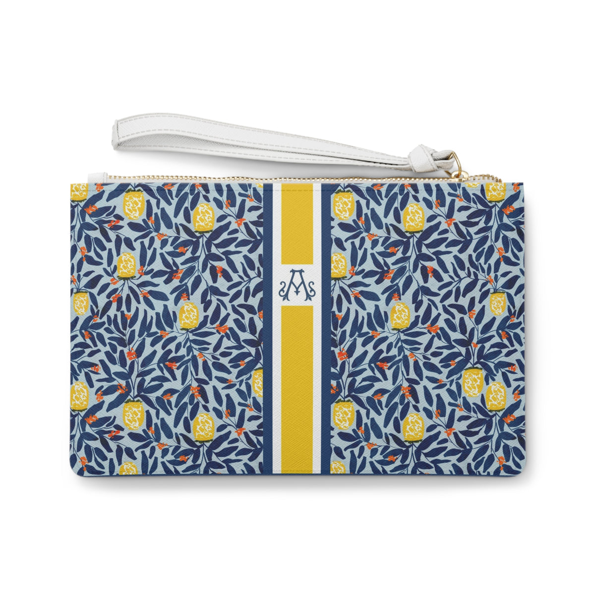 Lola Striped Monogrammed Mahjong Card Pouch