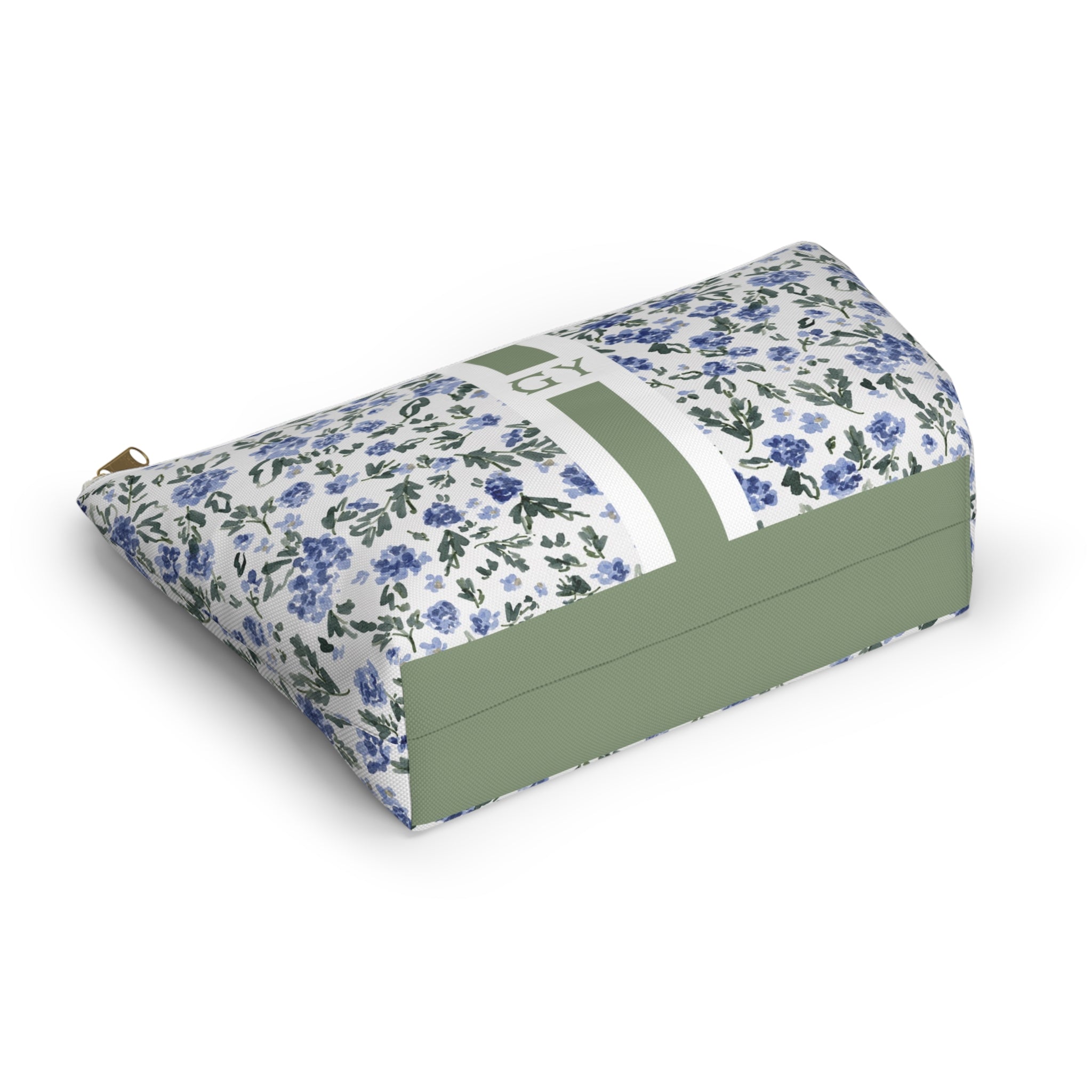 English Countryside Striped Monogrammed Mahjong Tile Pouch