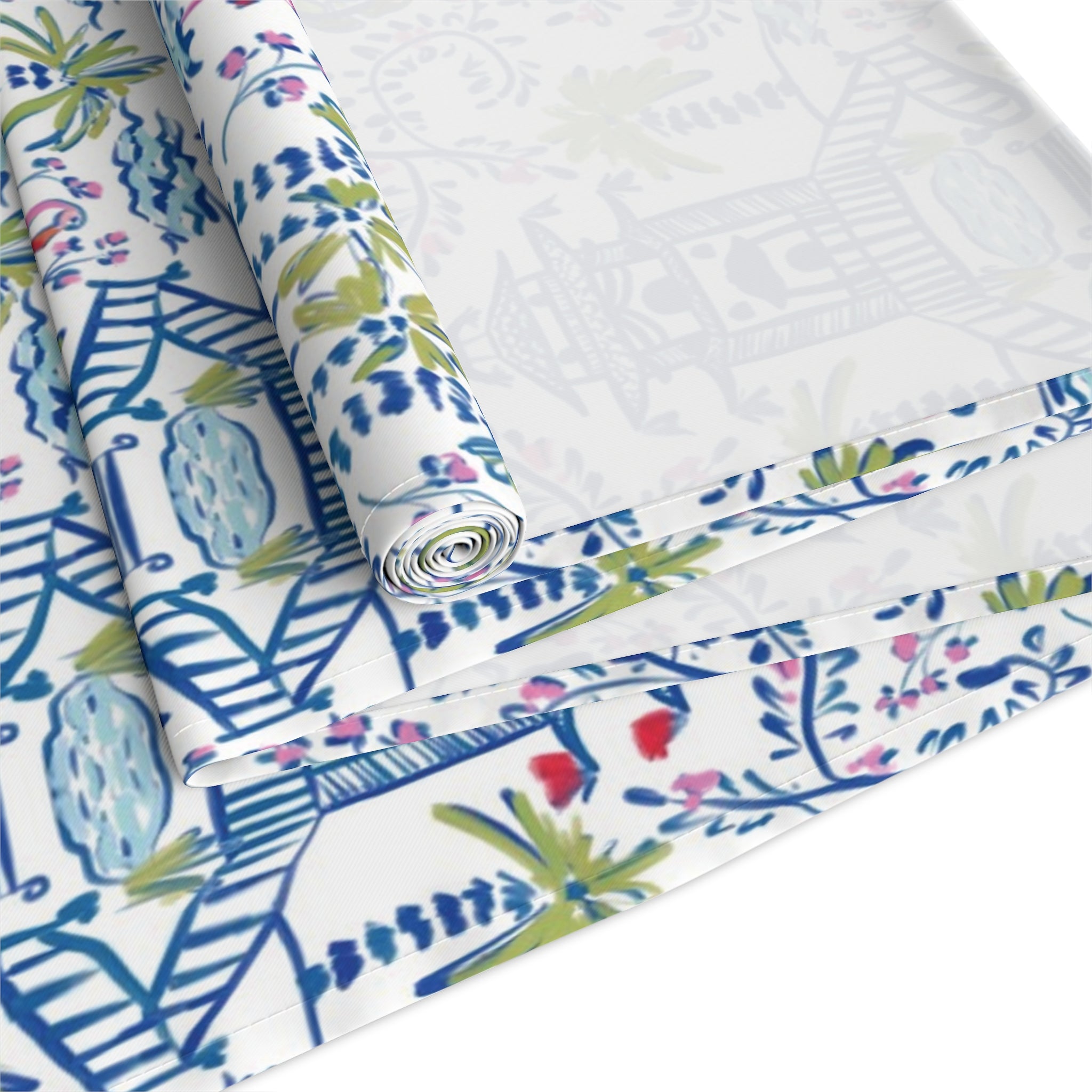 Colorful Chinoiserie Table Runner