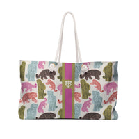 Safari Society Striped Monogrammed Mahjong Bag