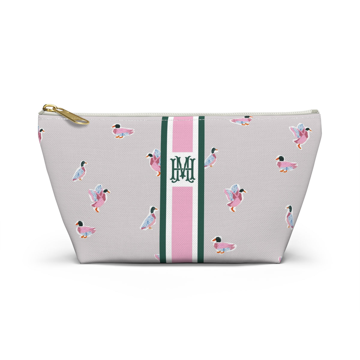 Duck Tales Striped Monogrammed Pouch