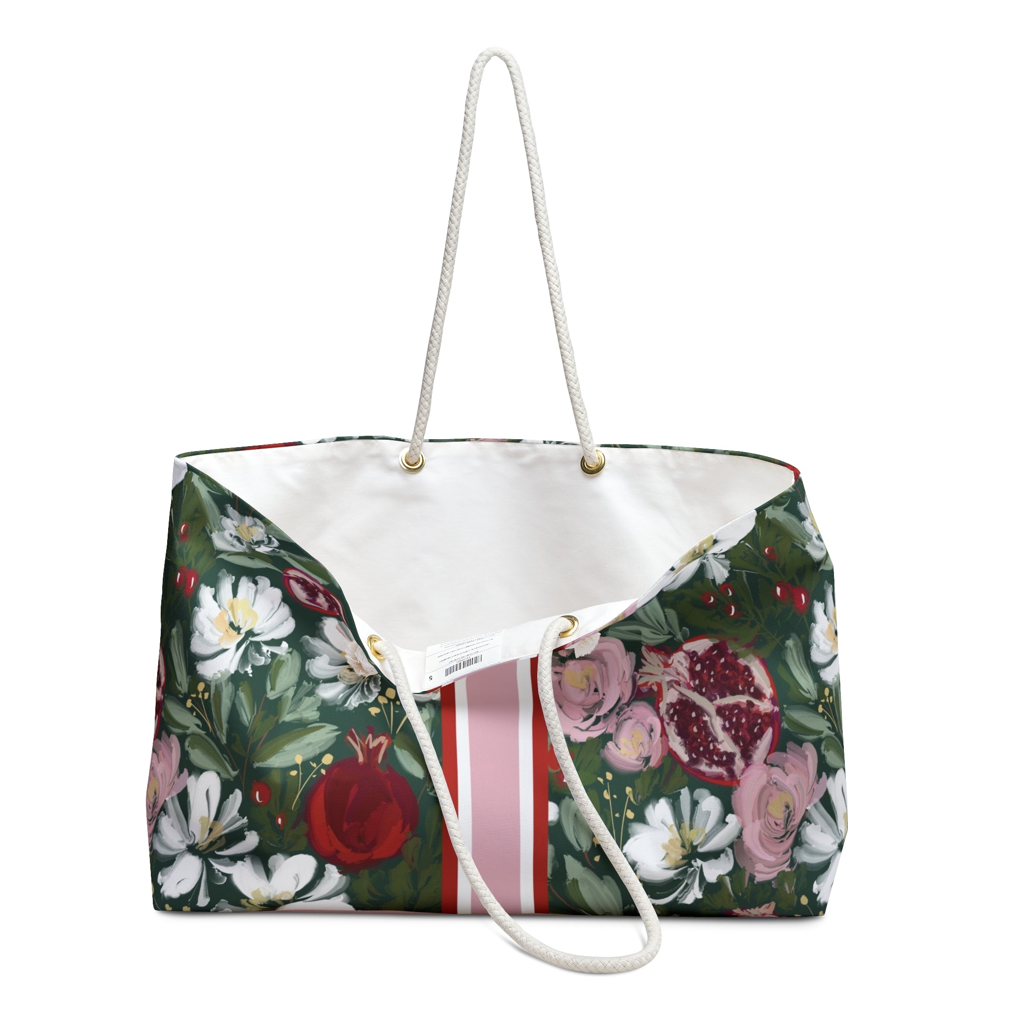 Crimson Harvest Striped Monogrammed Mahjong Bag