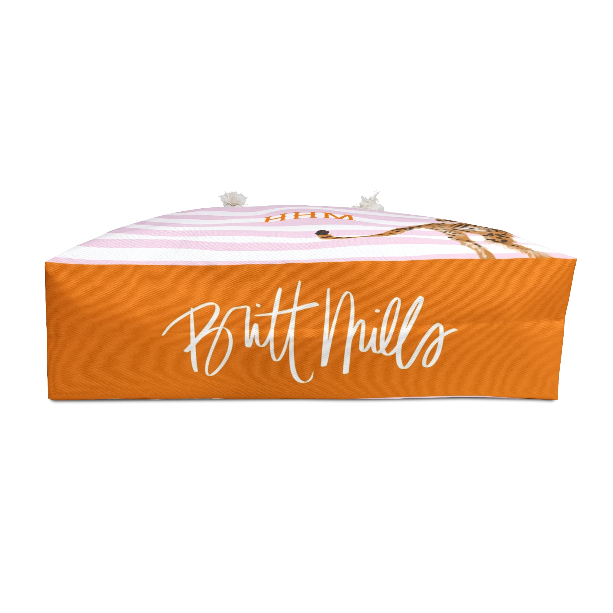 Preppy Cheetah (Pink) Monogrammed Mahjong Bag