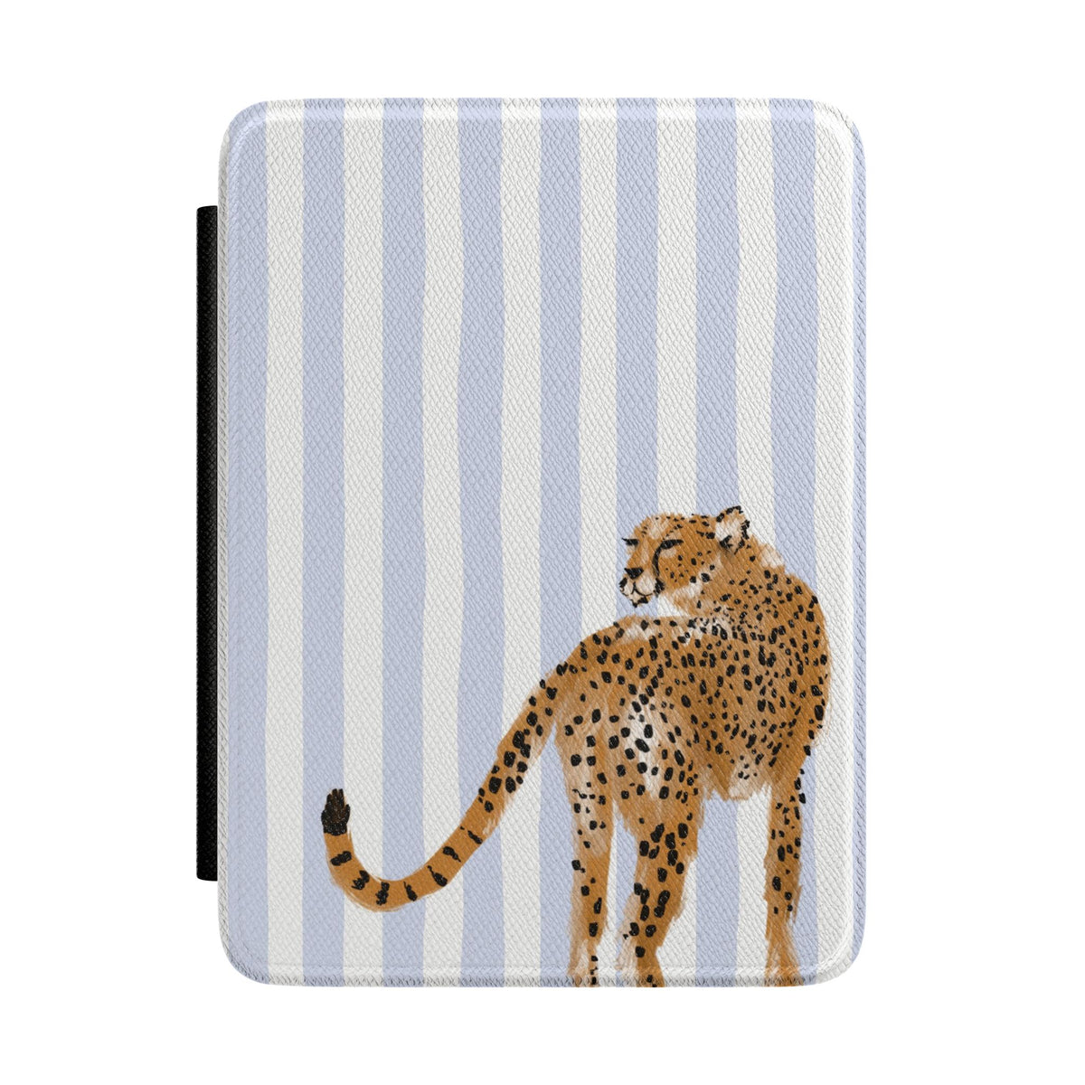 Preppy Cheetah (Blue) Monogrammed Kindle Case