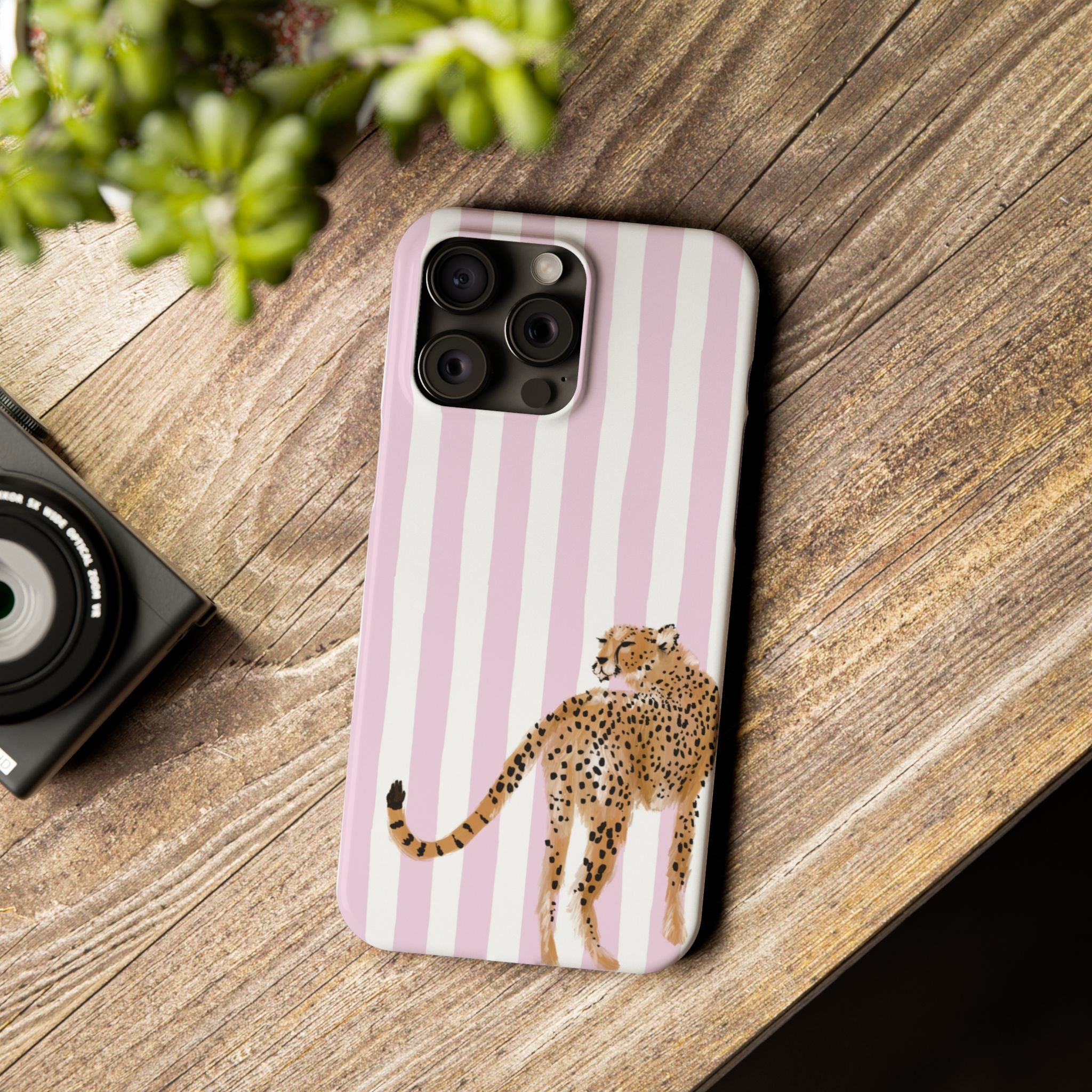 Preppy Cheetah Slim Phone Case