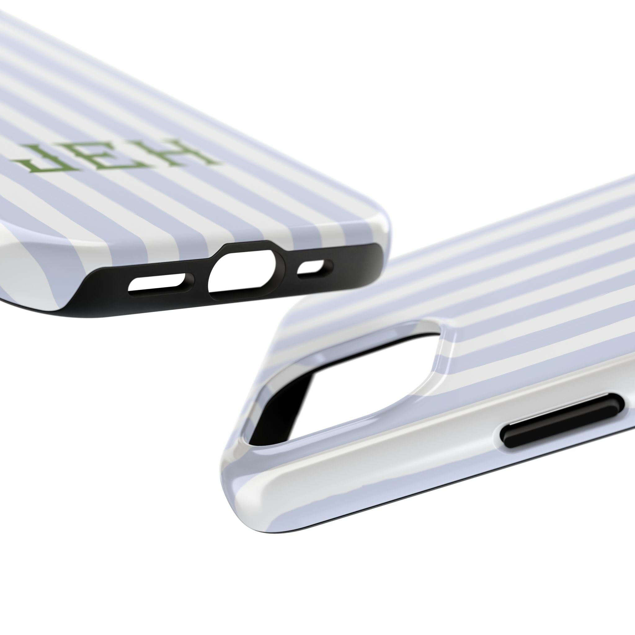 Seaside Stripes Monogrammed Tough Phone Case