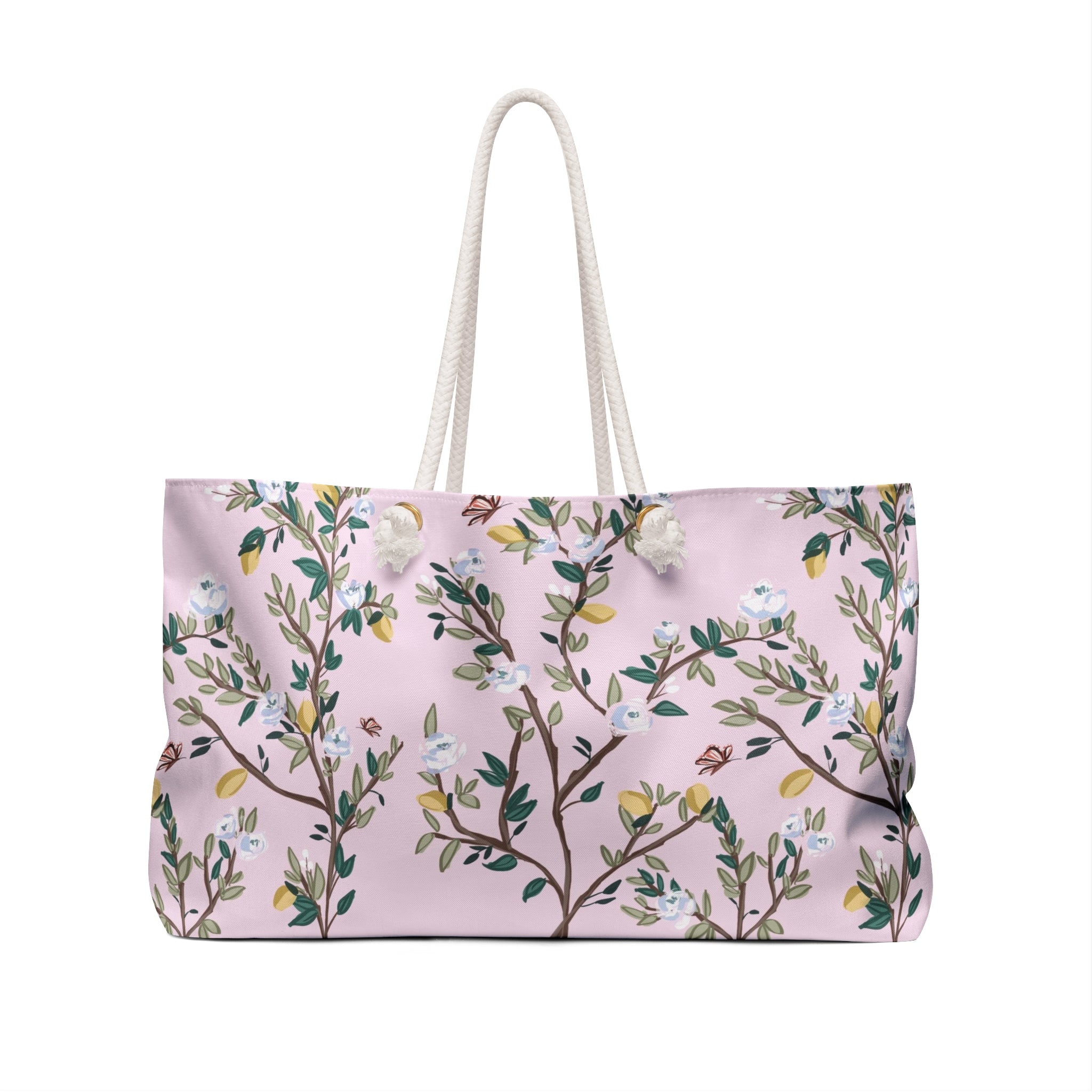 Blossom Garden Striped Monogrammed Mahjong Bag