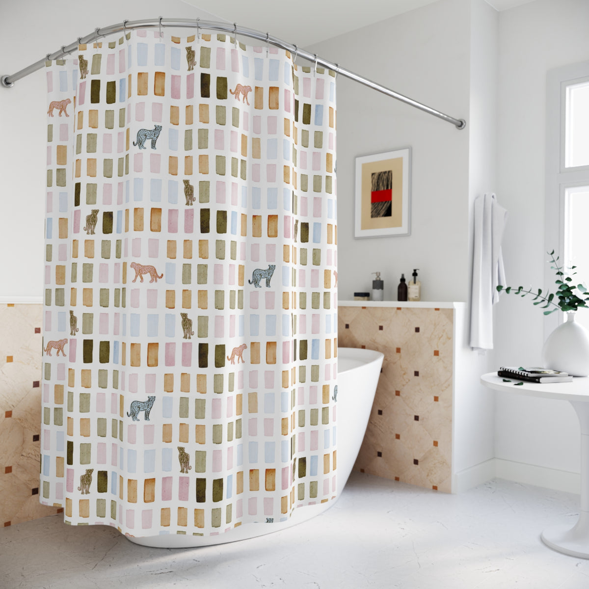 House Print Shower Curtain