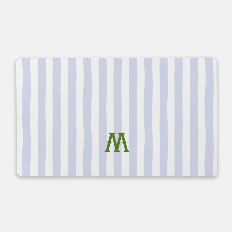 Seaside Stripes Monogrammed Desk Mat - Large (24" x 14")