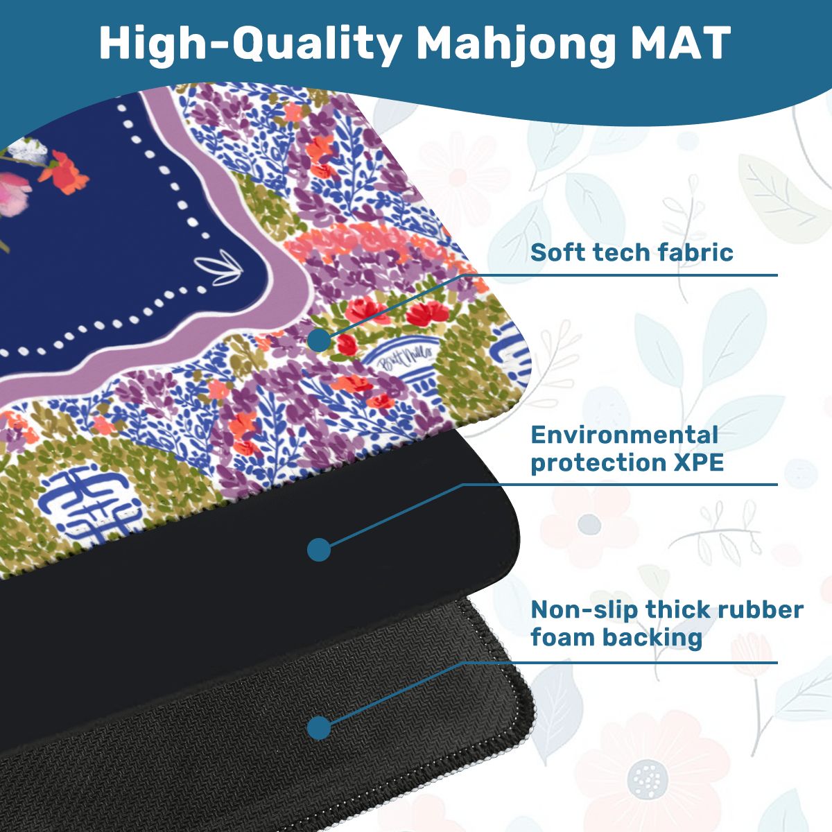 Dynasty Mini Travel Mahjong Mat (Non-Neoprene)