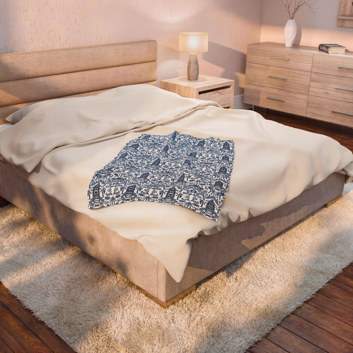 Palm Beach Velveteen Throw Blanket