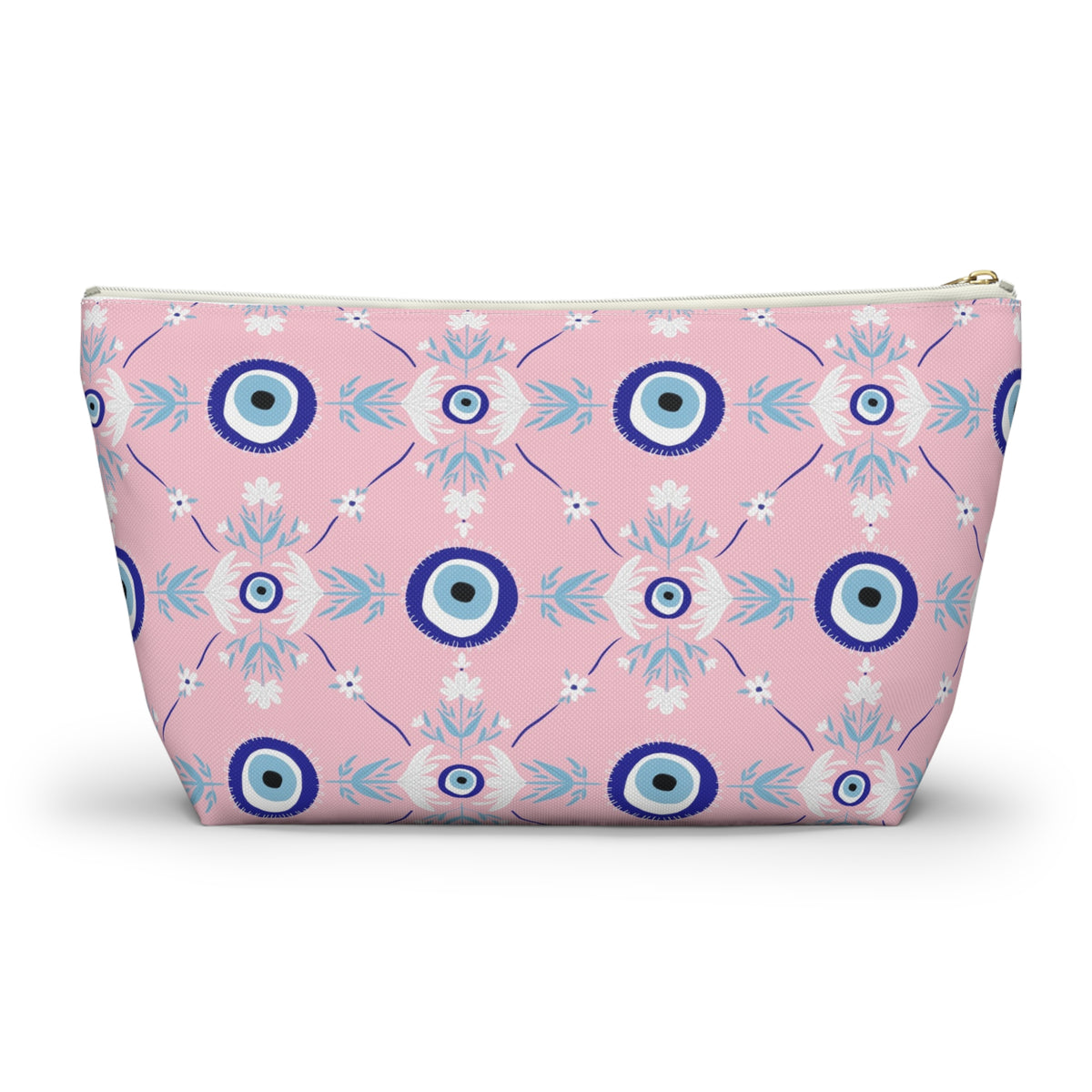 Evil Eye Striped Monogrammed Mahjong Tile Pouch