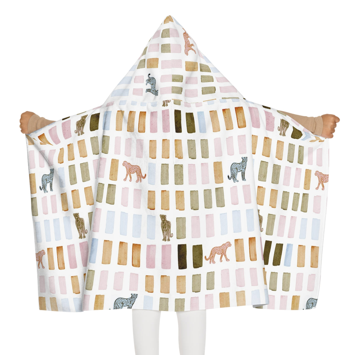 House Print Youth Hooded Towel