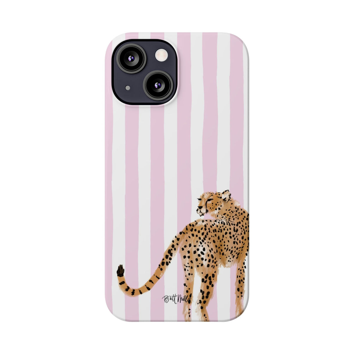 Preppy Cheetah Slim Phone Case
