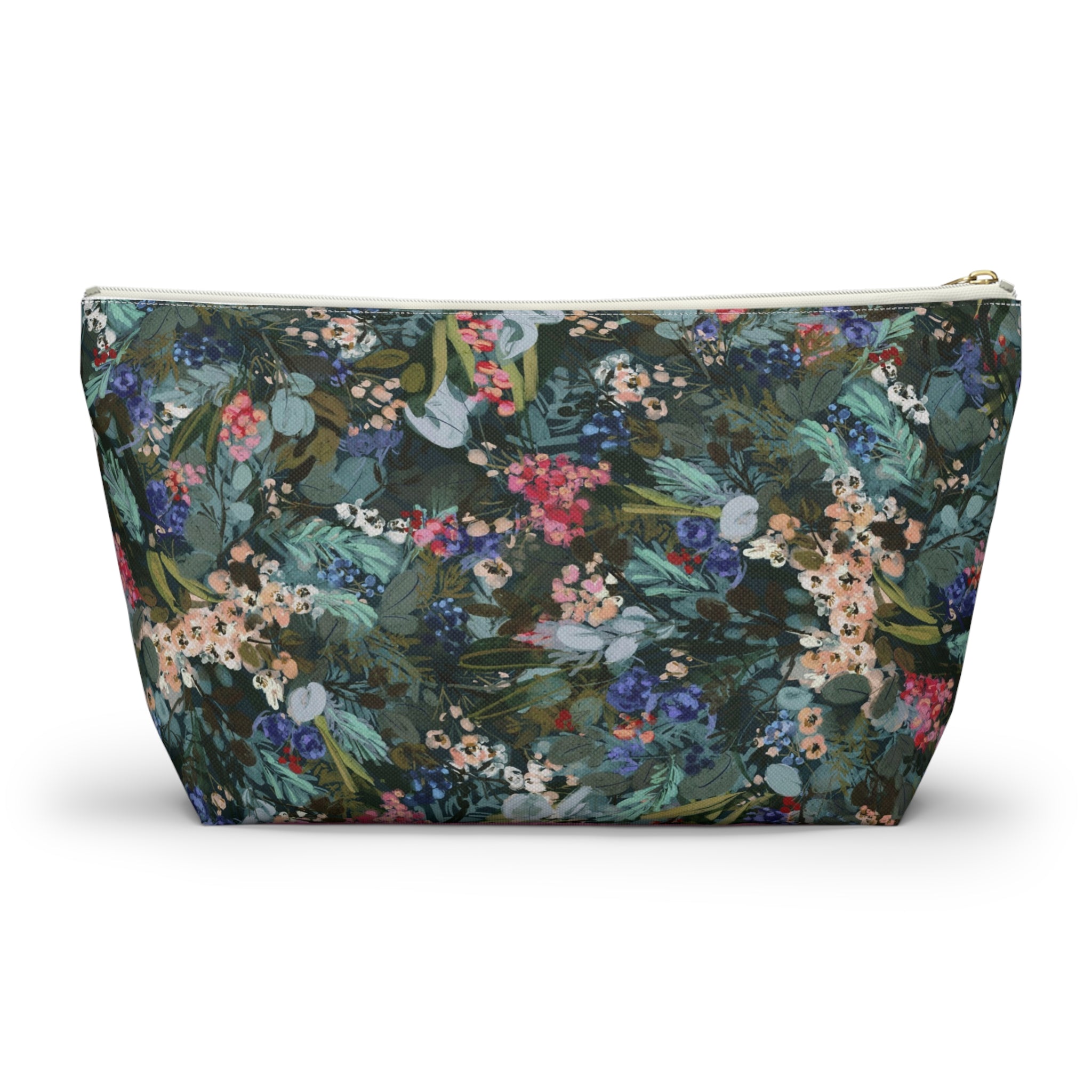 Winter Berry Striped Monogrammed Mahjong Tile Pouch