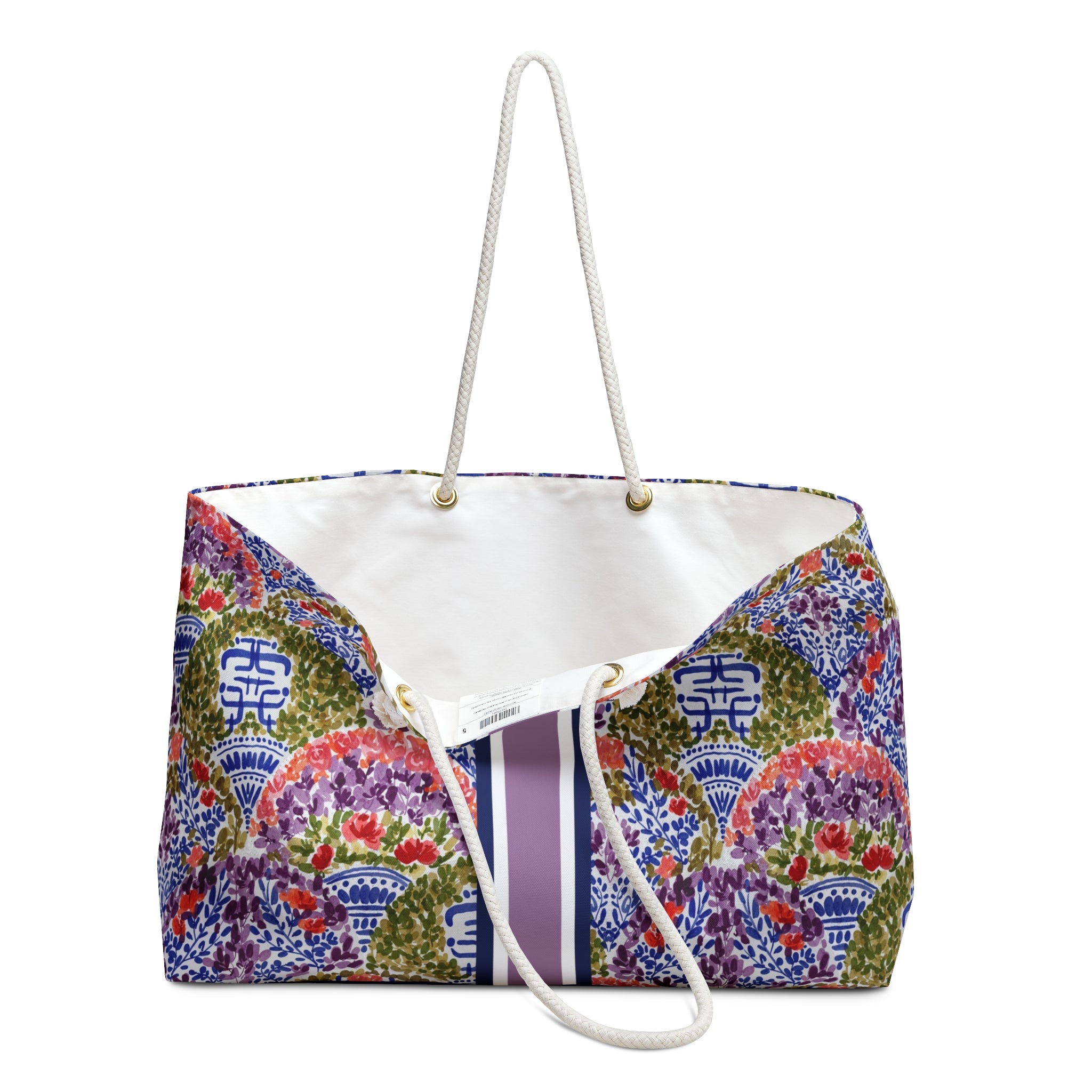 Dynasty Striped Monogrammed Mahjong Bag