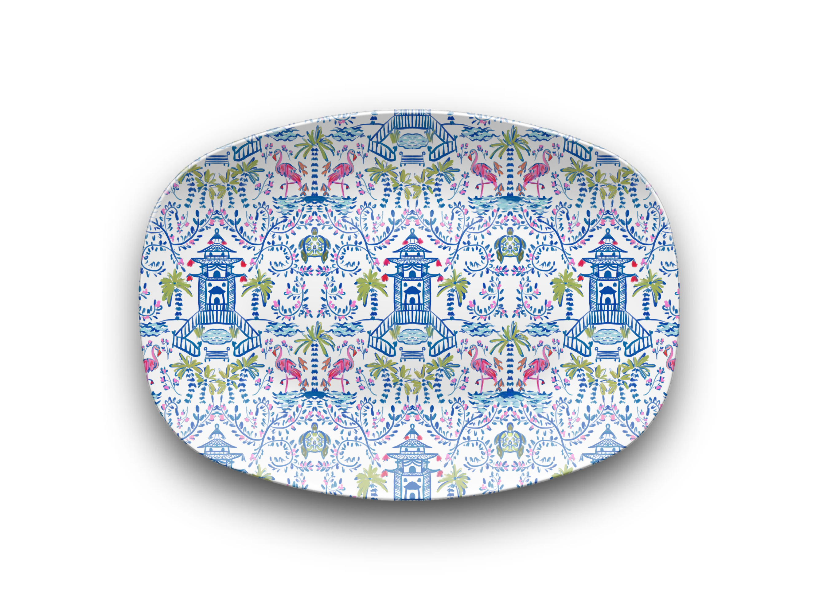 Colorful Chinoiserie Dinnerware Collection (Unbreakable and BPA-free)