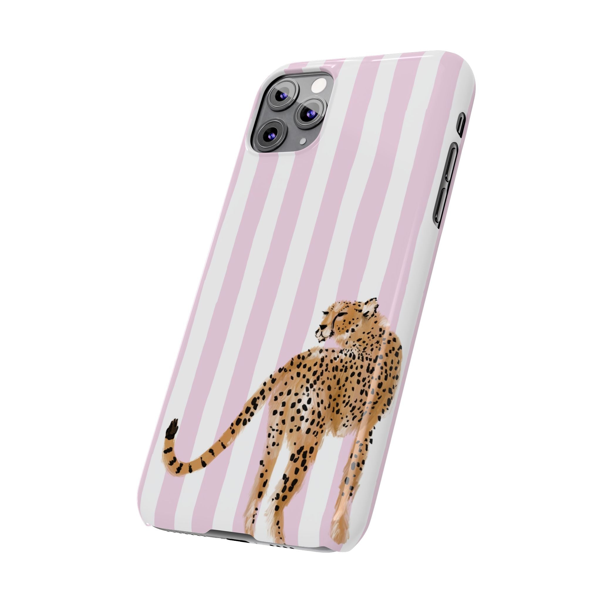 Preppy Cheetah Slim Phone Case