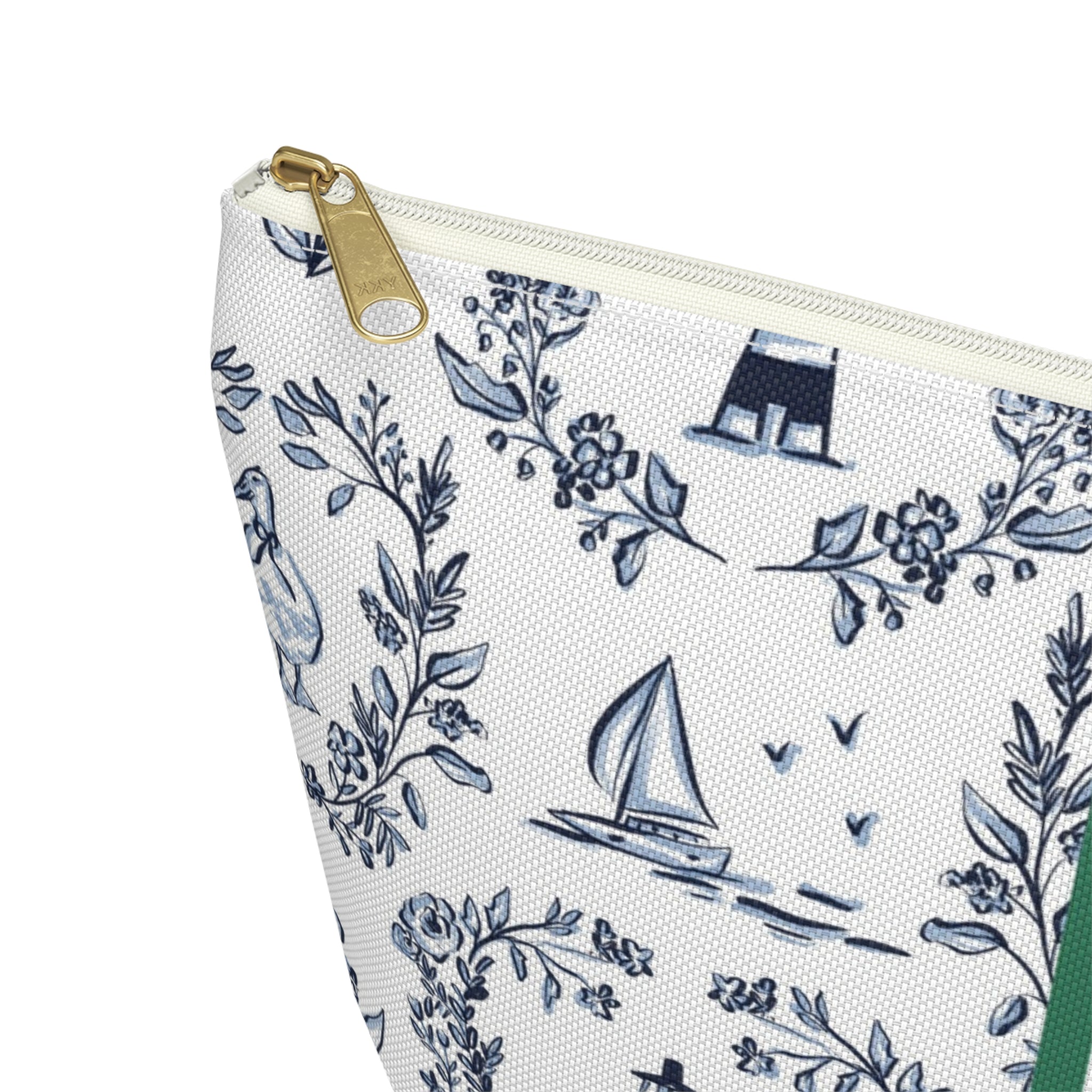 East Coast Summer Striped Monogrammed Mahjong Tile Pouch