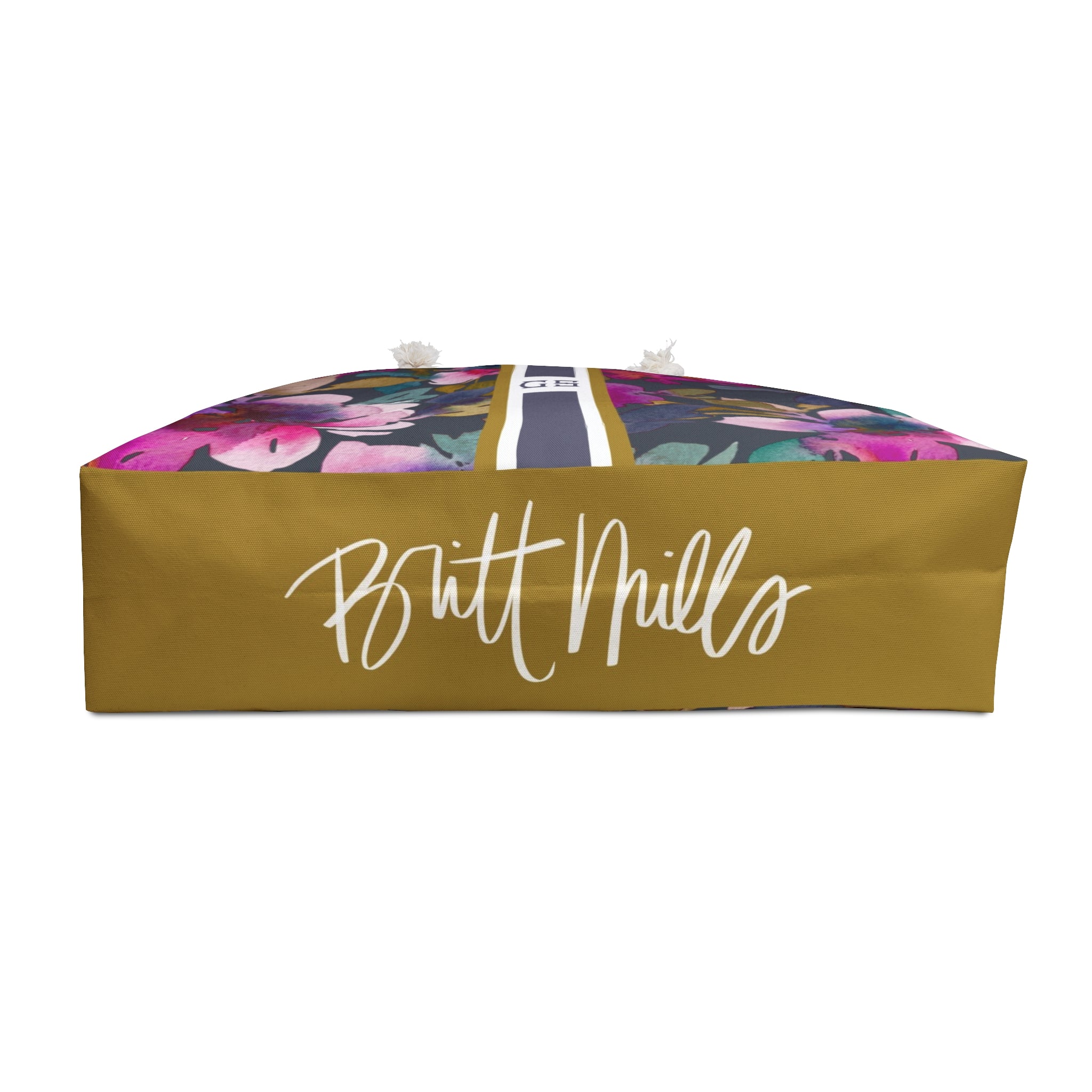 Flourish Striped Monogrammed Mahjong Bag