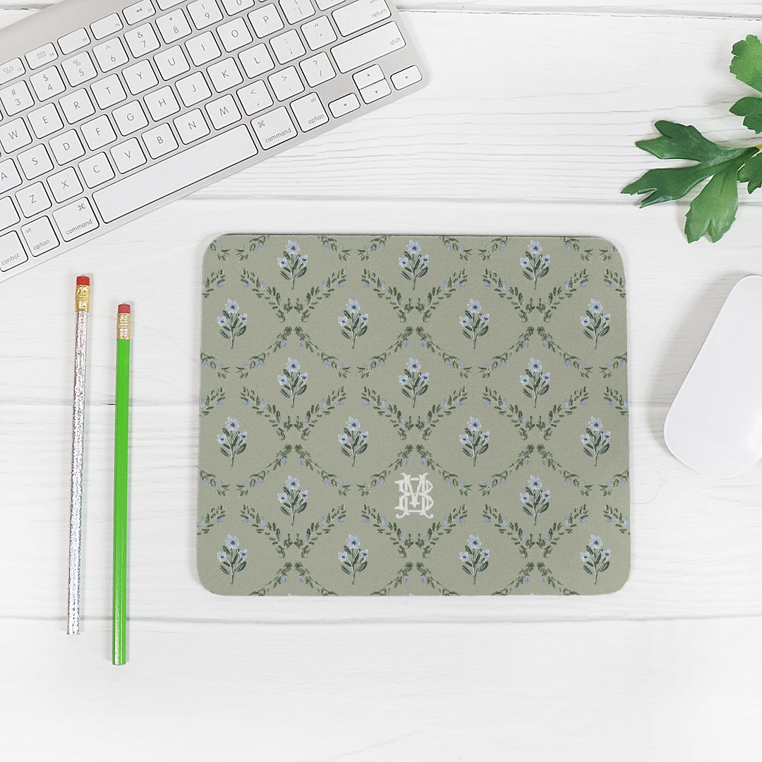 Zera Bloom Monogrammed Mouse Pad