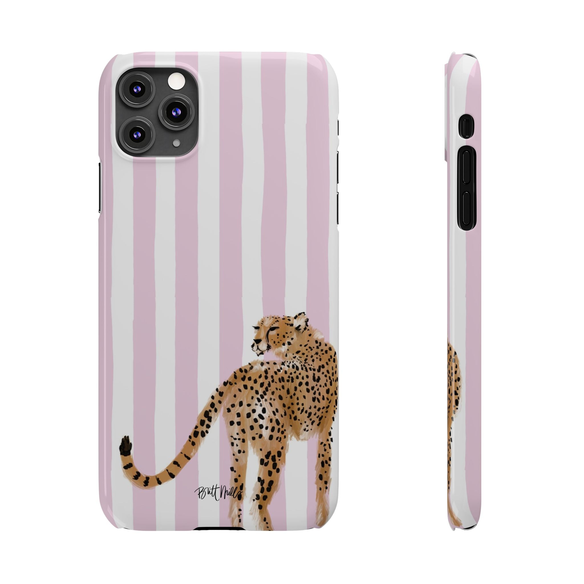 Preppy Cheetah Slim Phone Case
