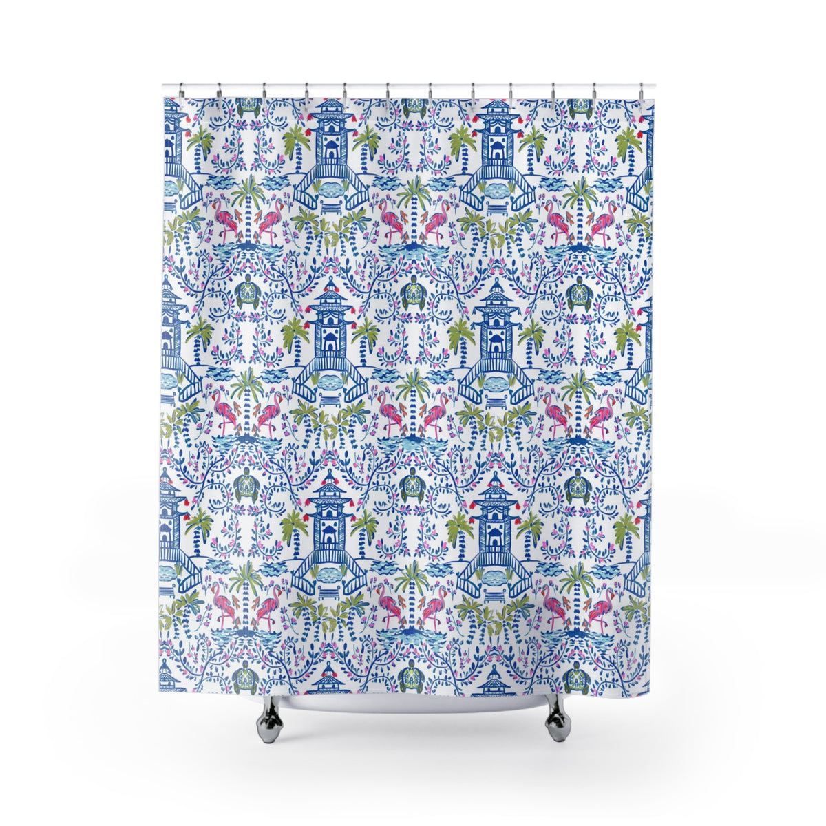 Colorful Chinoiserie Shower Curtain - Britt Mills