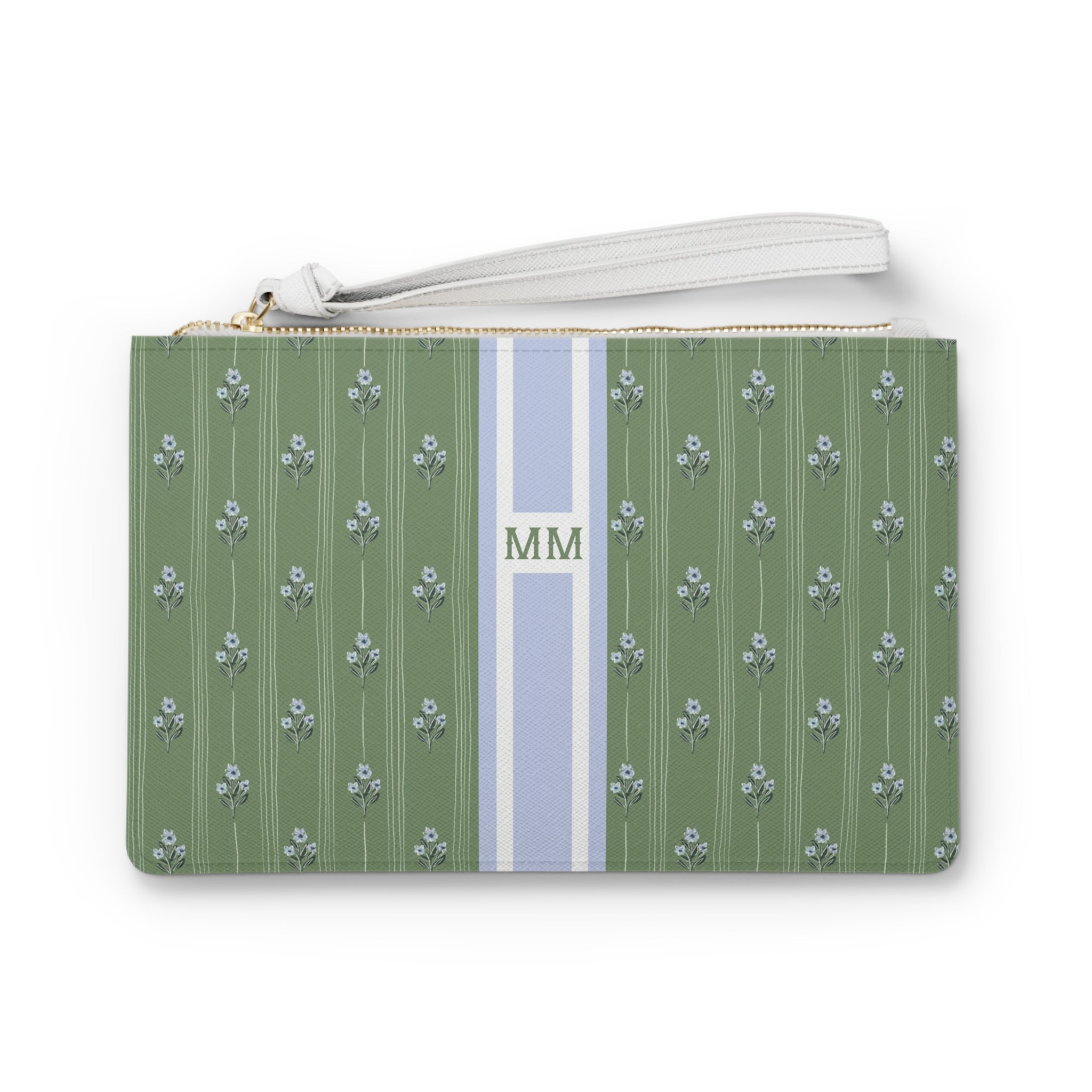 Zera Bloom Striped Monogrammed Mahjong Card Holder