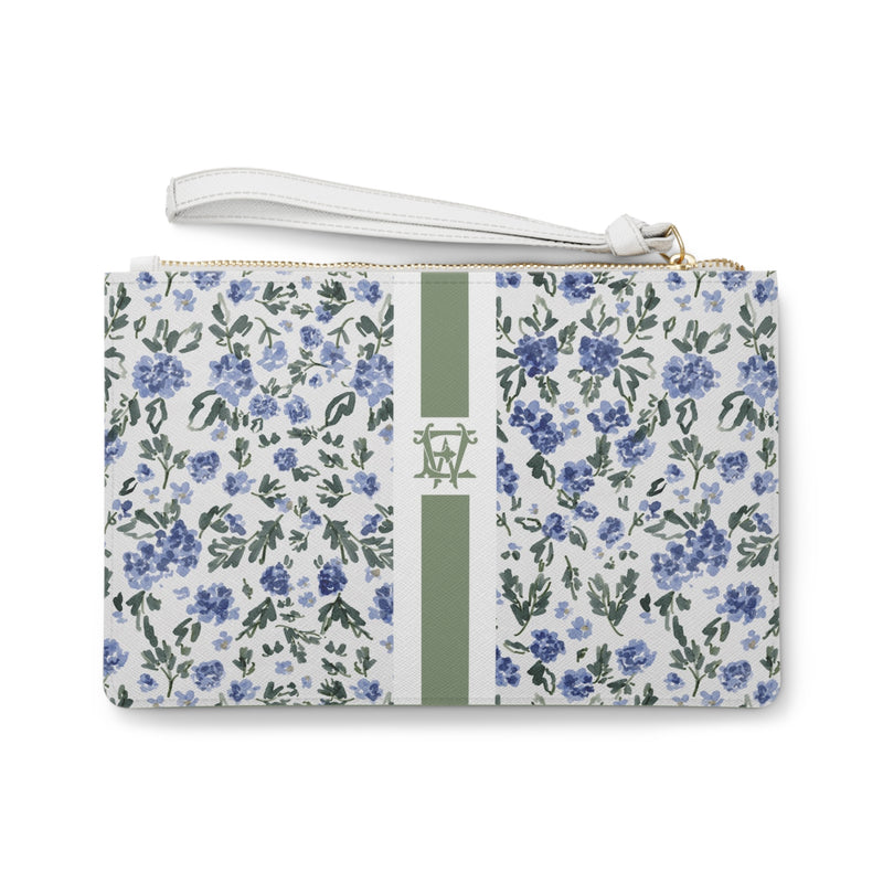 English Countryside Striped Monogrammed Mahjong Card Pouch