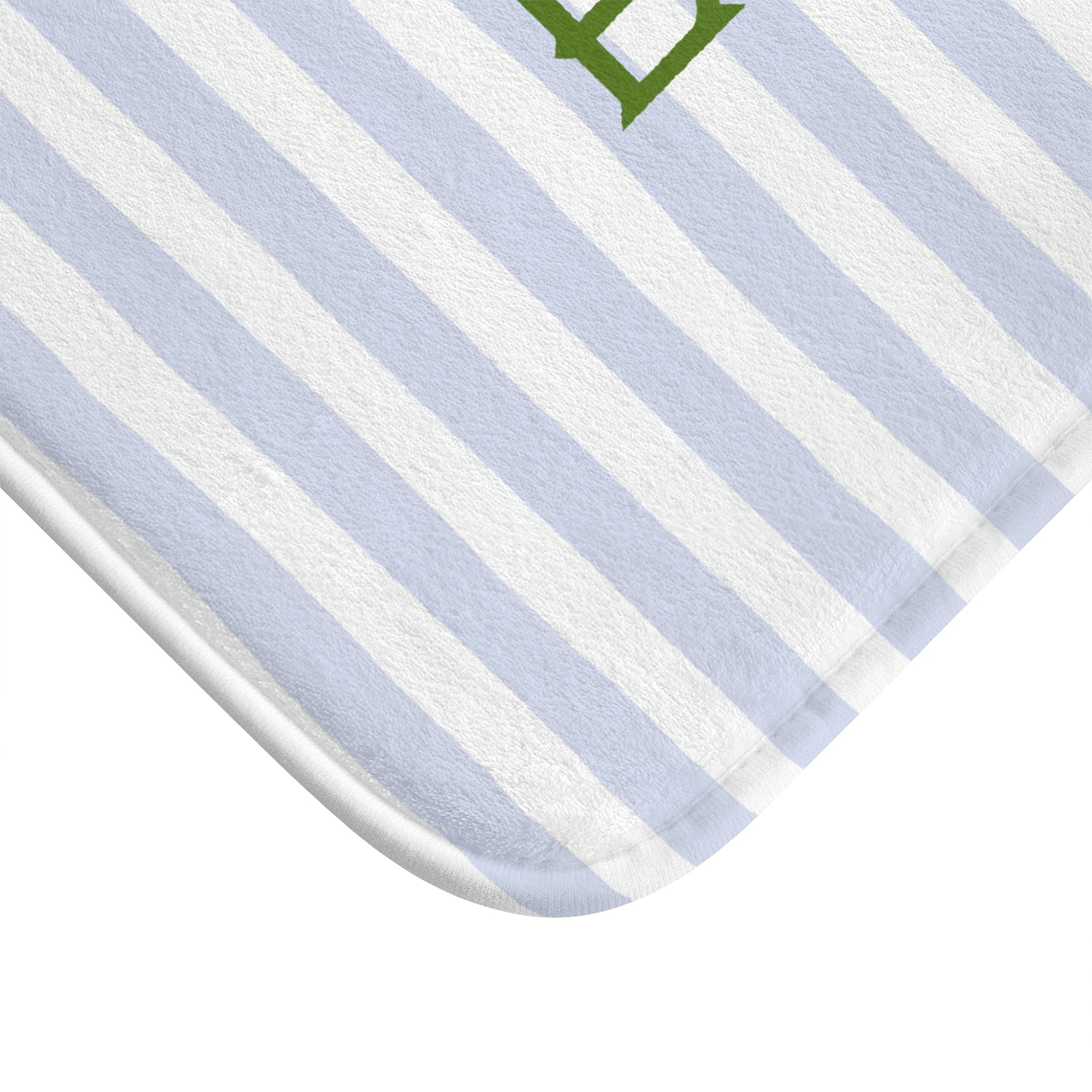 Seaside Stripes Monogrammed Memory Foam Bath Mat