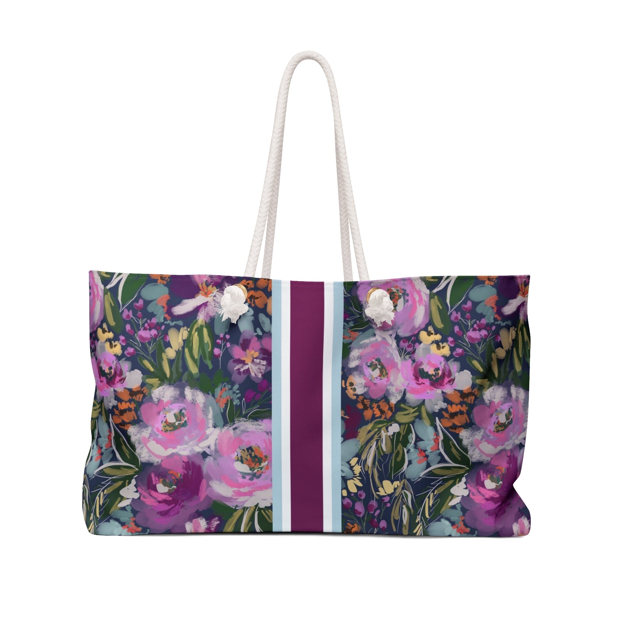 Haven Striped Monogrammed Mahjong Bag
