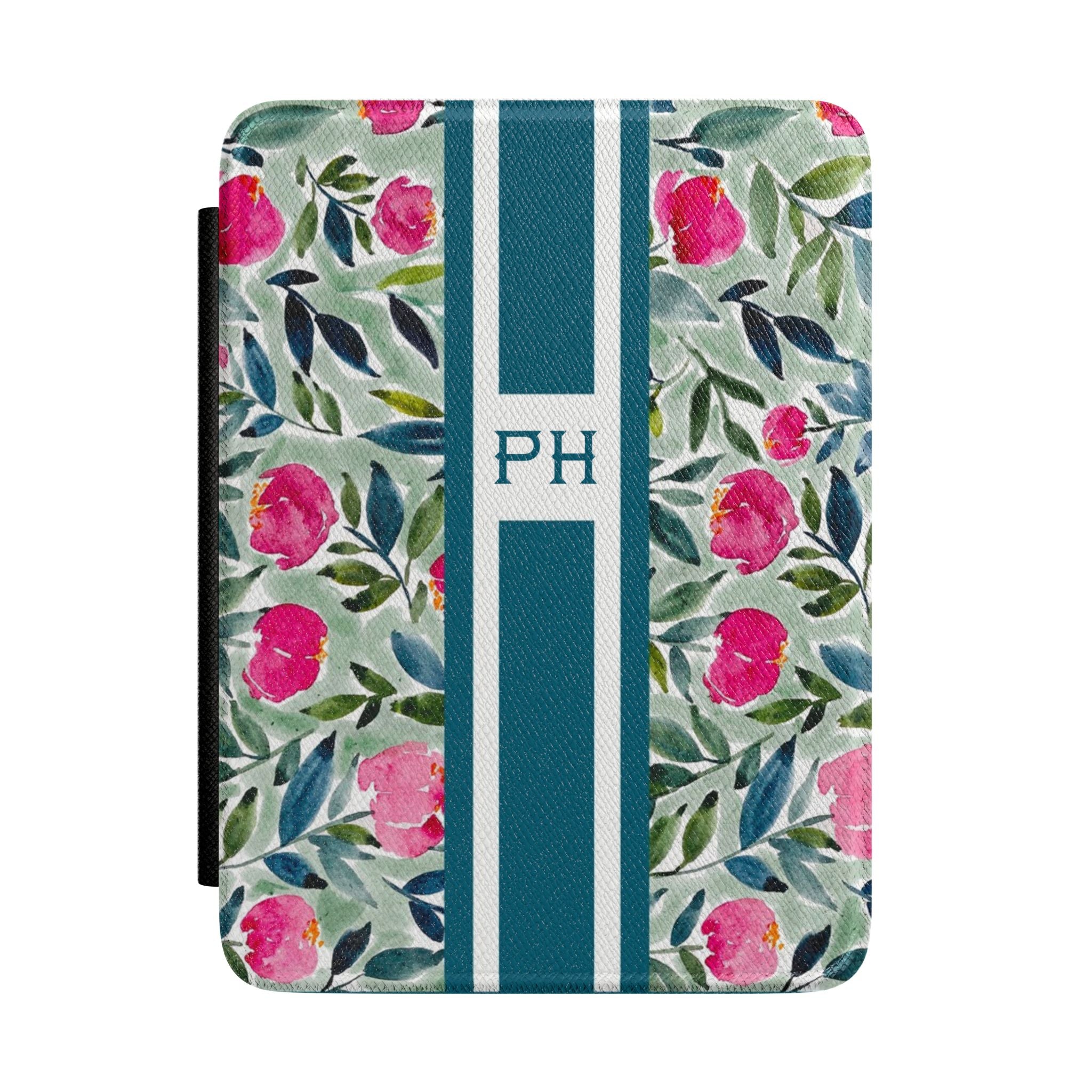 Flora Monogrammed Kindle Case