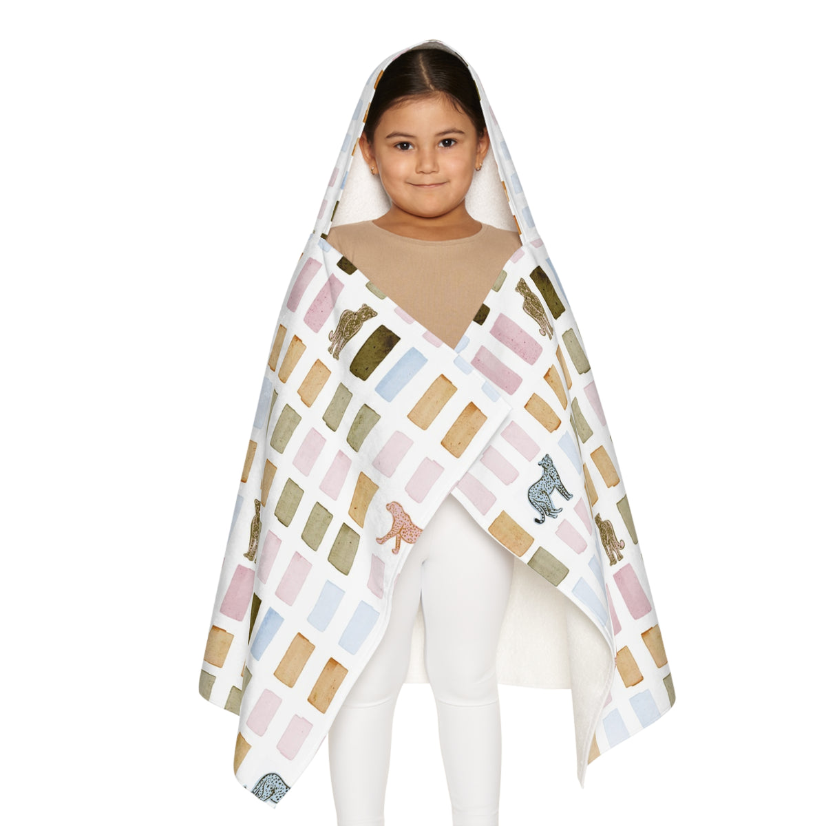 House Print Youth Hooded Towel