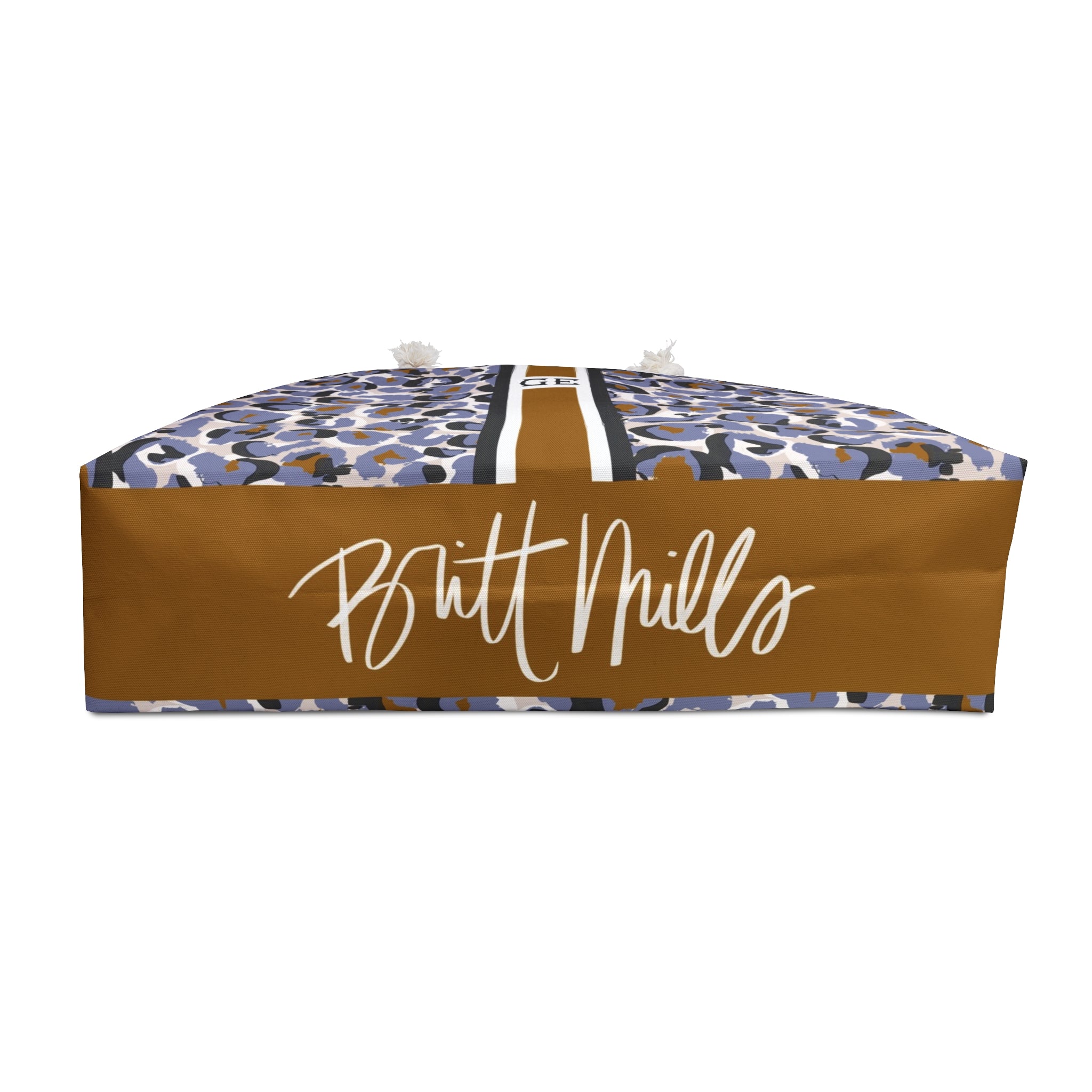Quinn II Striped Monogrammed Mahjong Bag