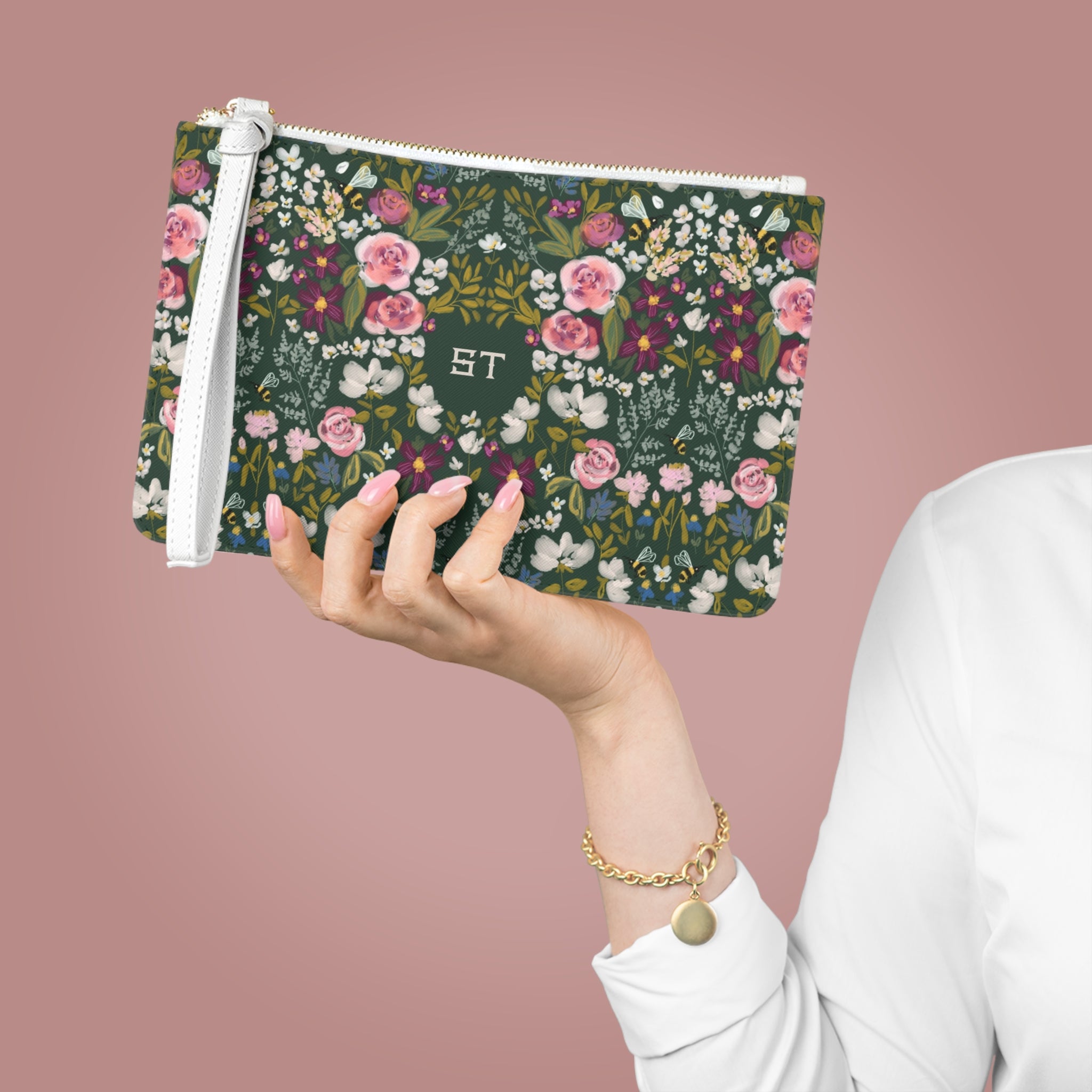 Gardens Monogrammed Mahjong Card Holder