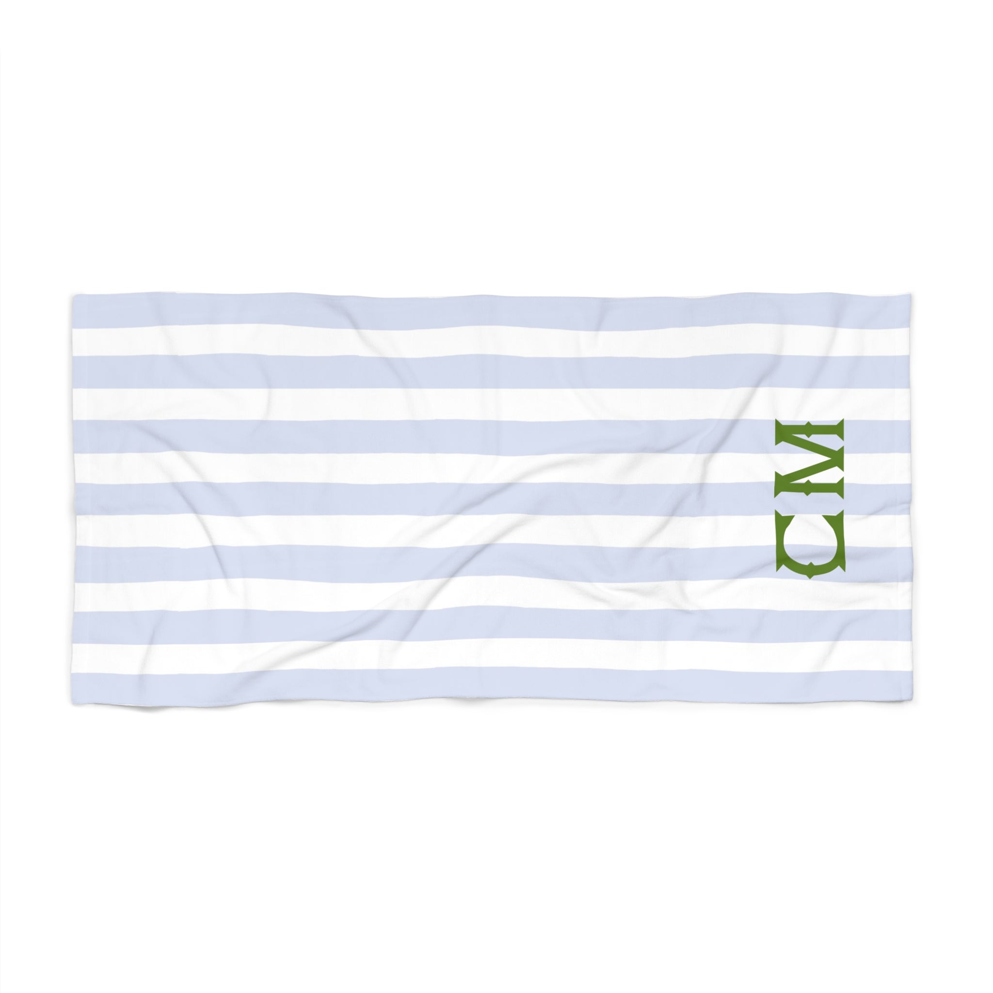 Seaside Stripes Monogrammed Beach Towel