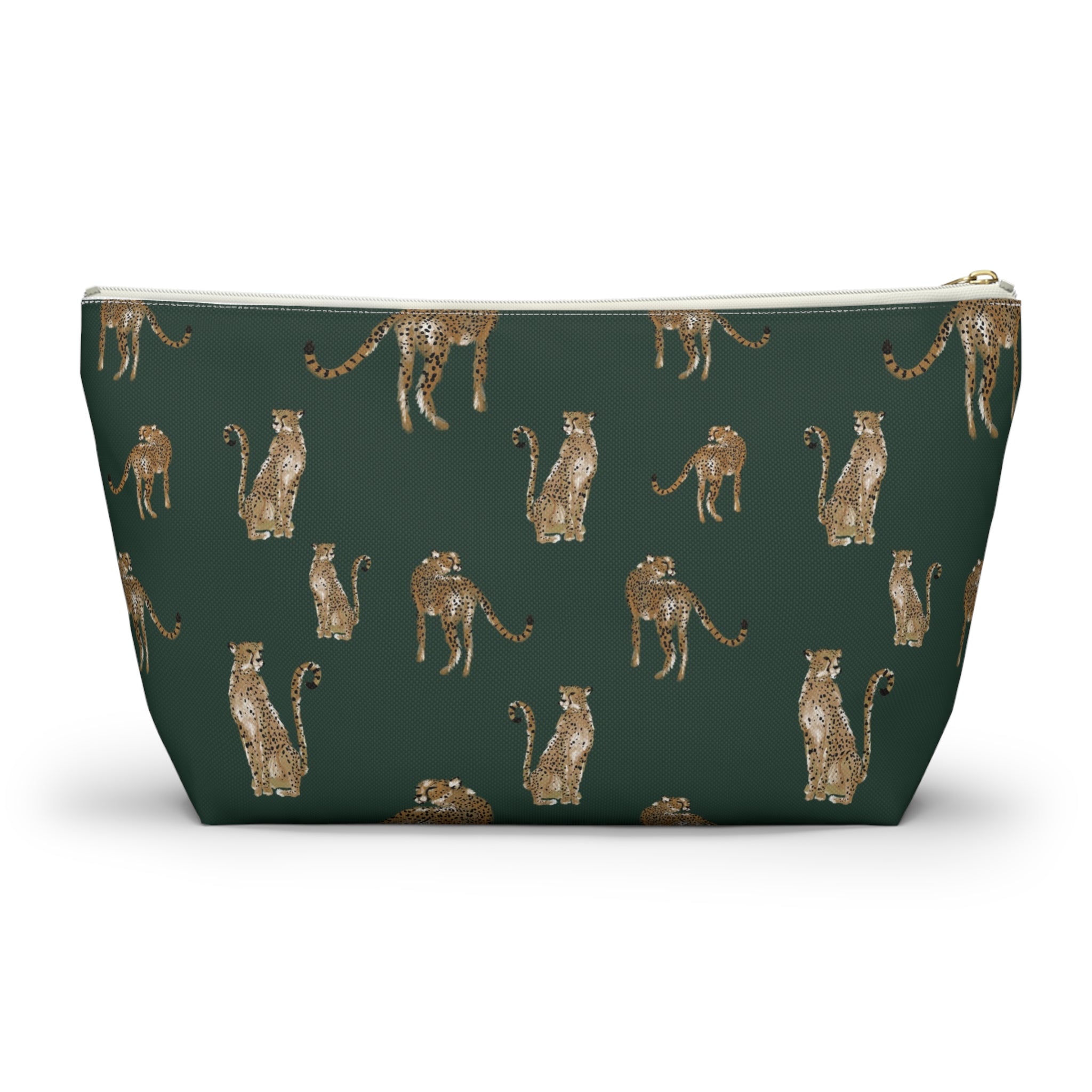 Cheetah Dance Striped Monogrammed Mahjong Tile Pouch