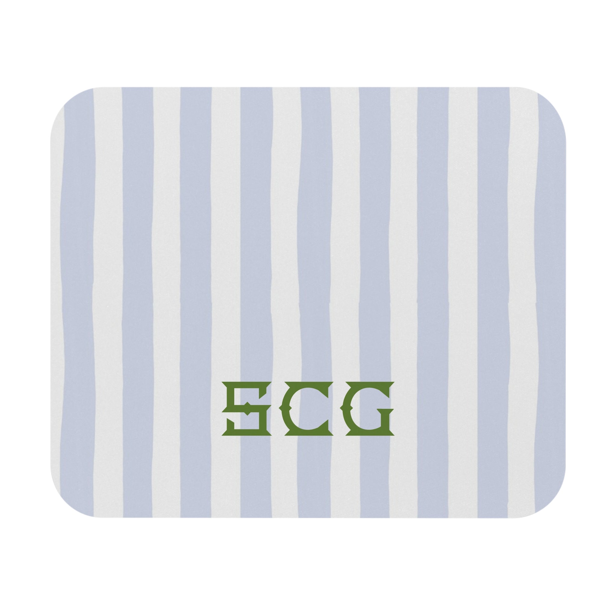 Seaside Stripes Monogrammed Mouse Pad