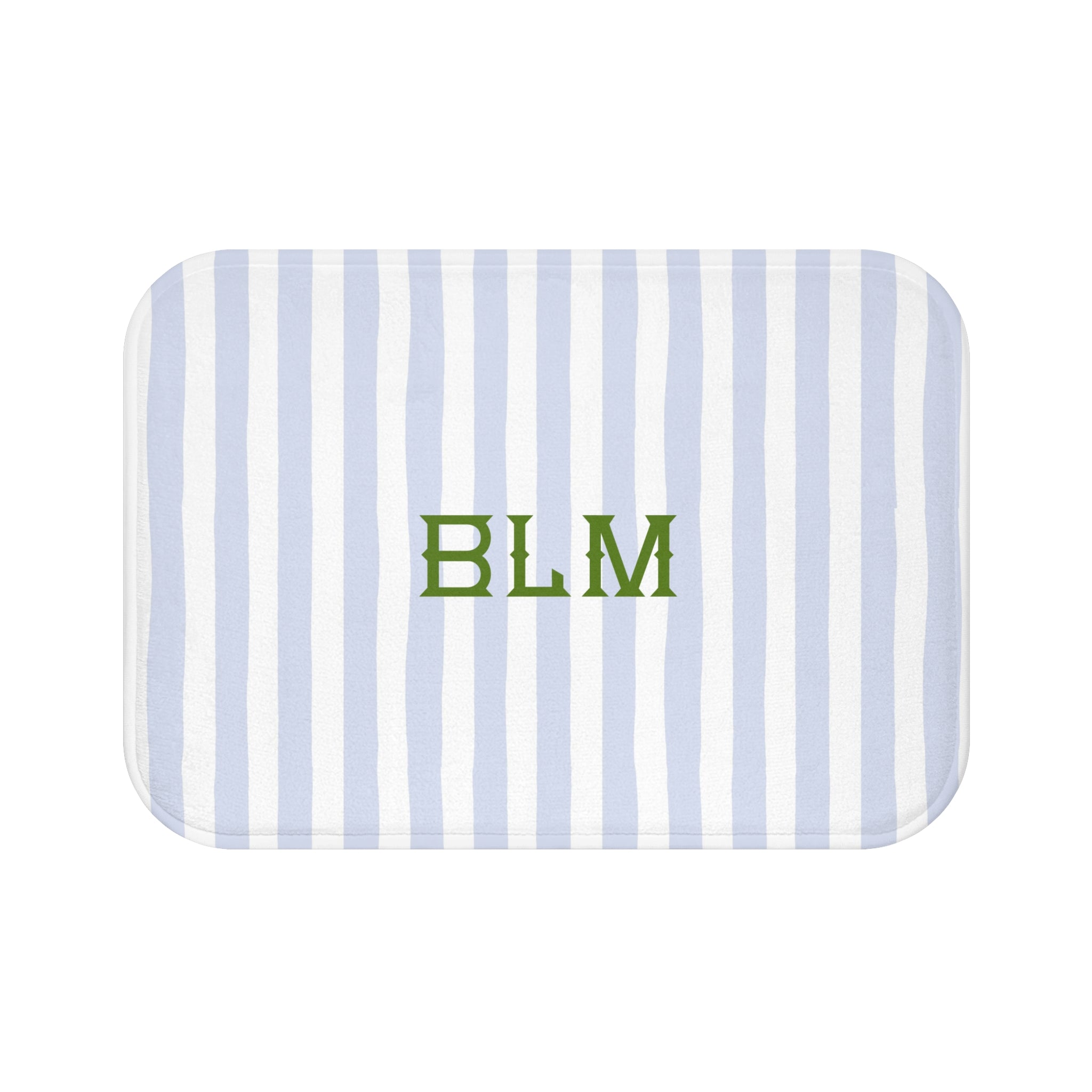 Seaside Stripes Monogrammed Memory Foam Bath Mat
