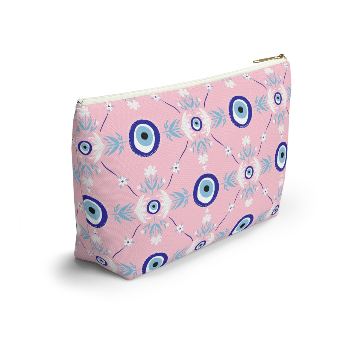 Evil Eye Striped Monogrammed Mahjong Tile Pouch