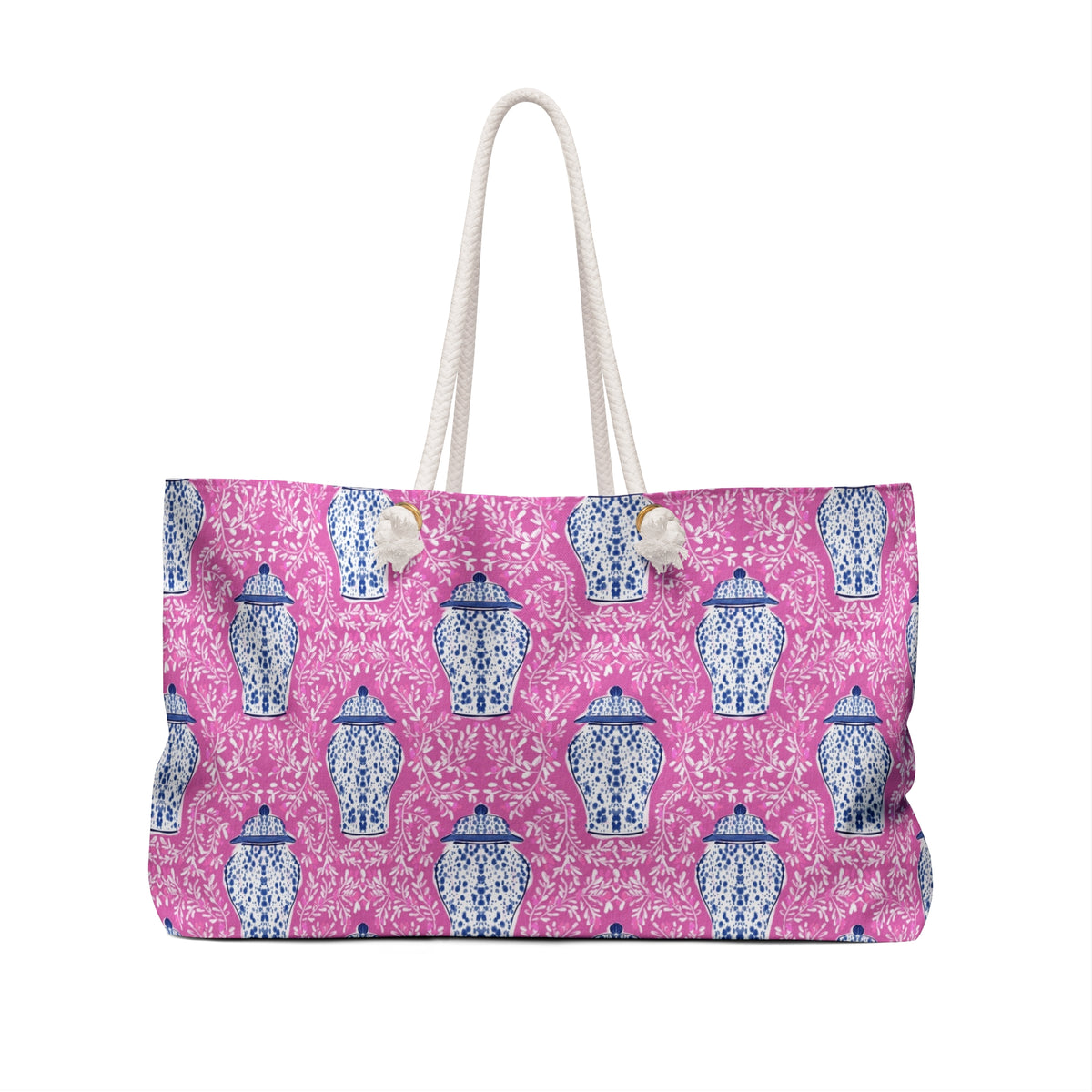 Ginger Striped Monogrammed Mahjong Bag