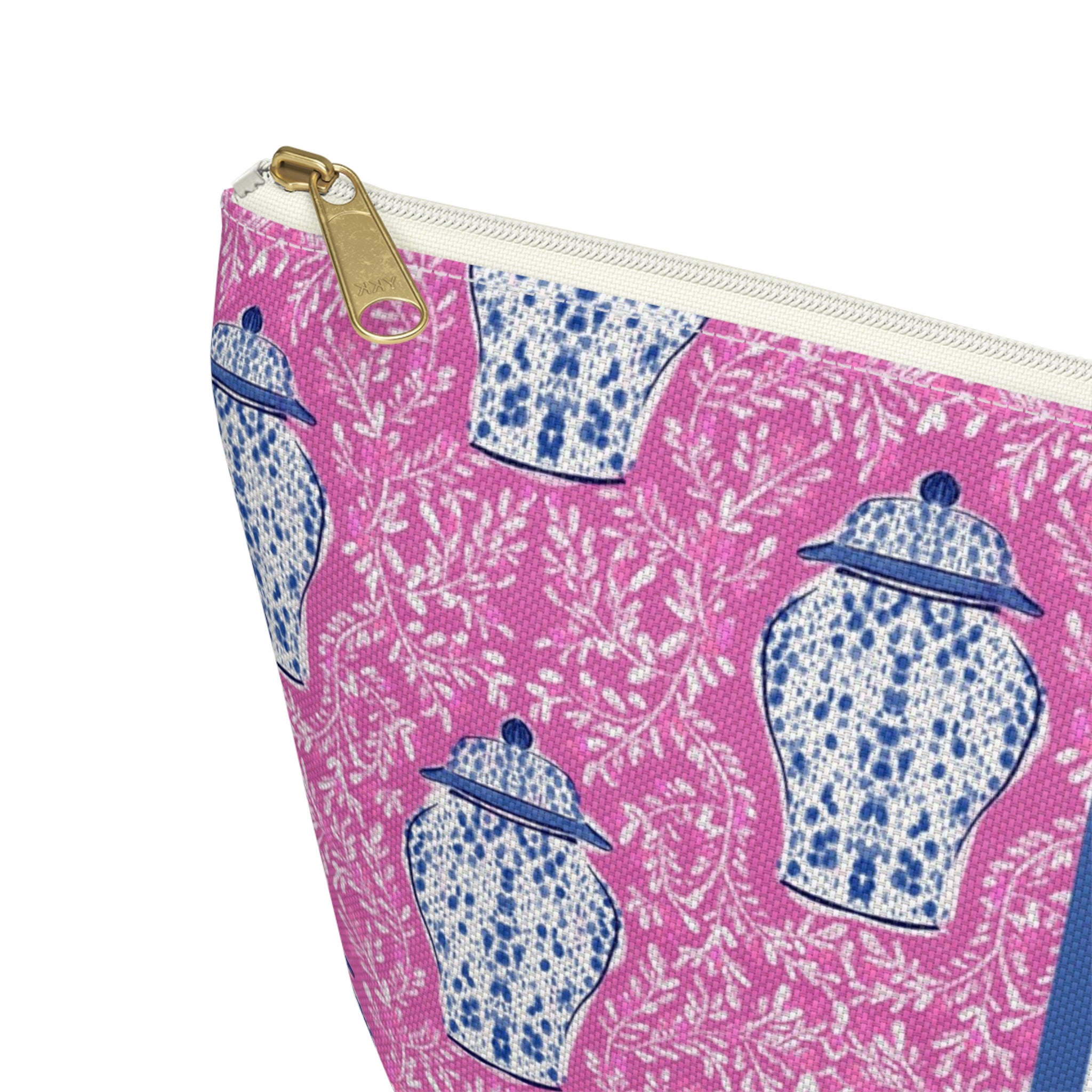 Ginger Striped Monogrammed Mahjong Tile Pouch