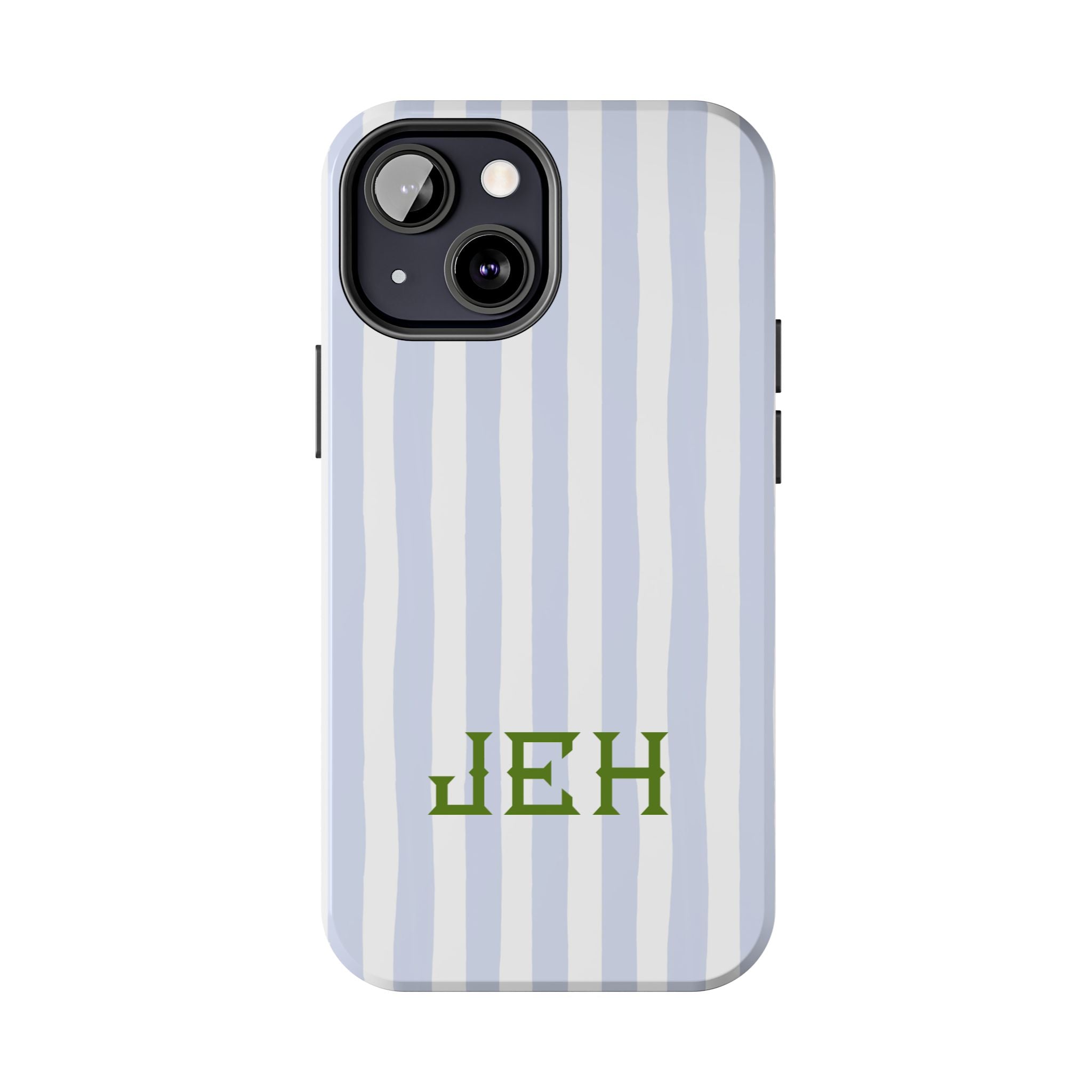 Seaside Stripes Monogrammed Tough Phone Case