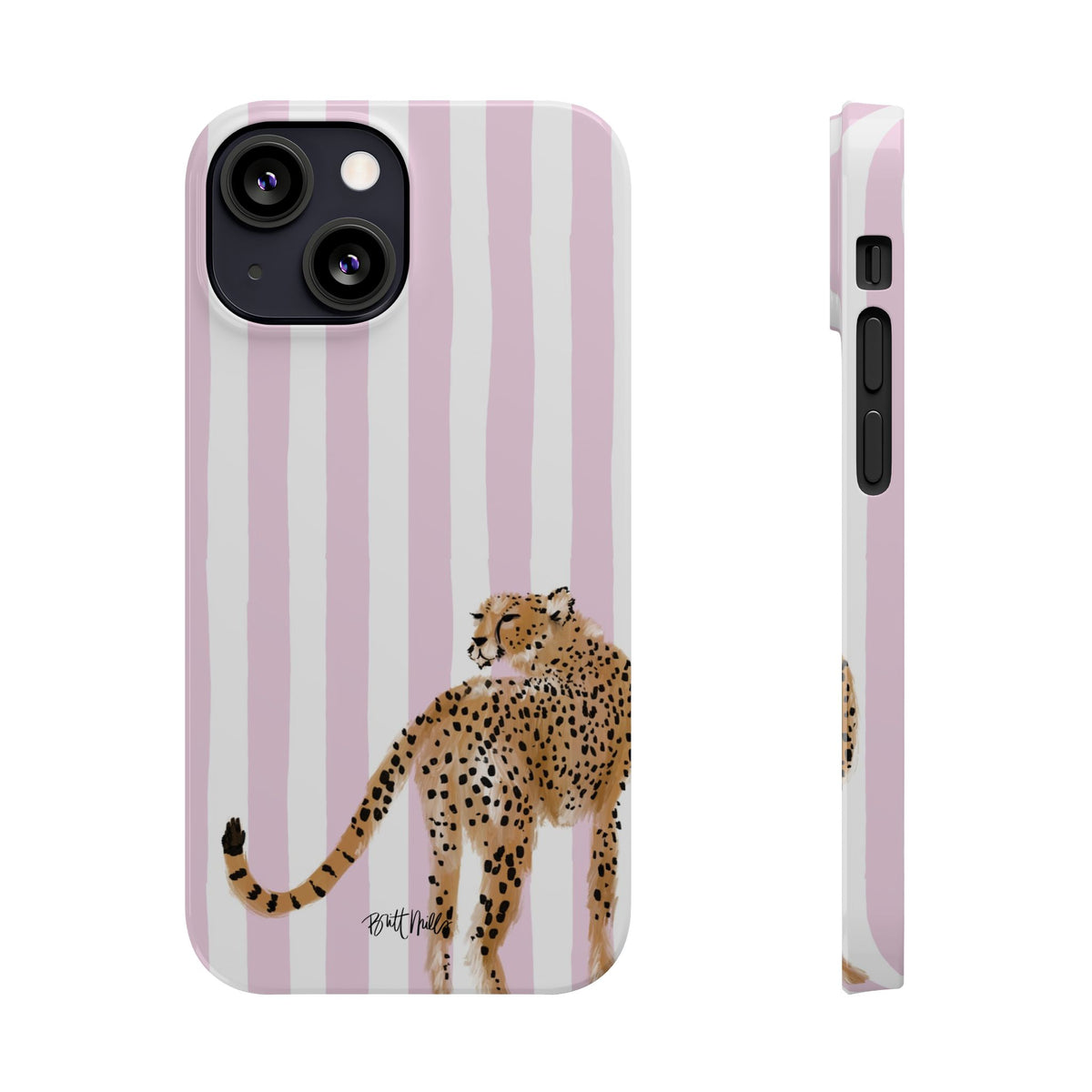 Preppy Cheetah Slim Phone Case