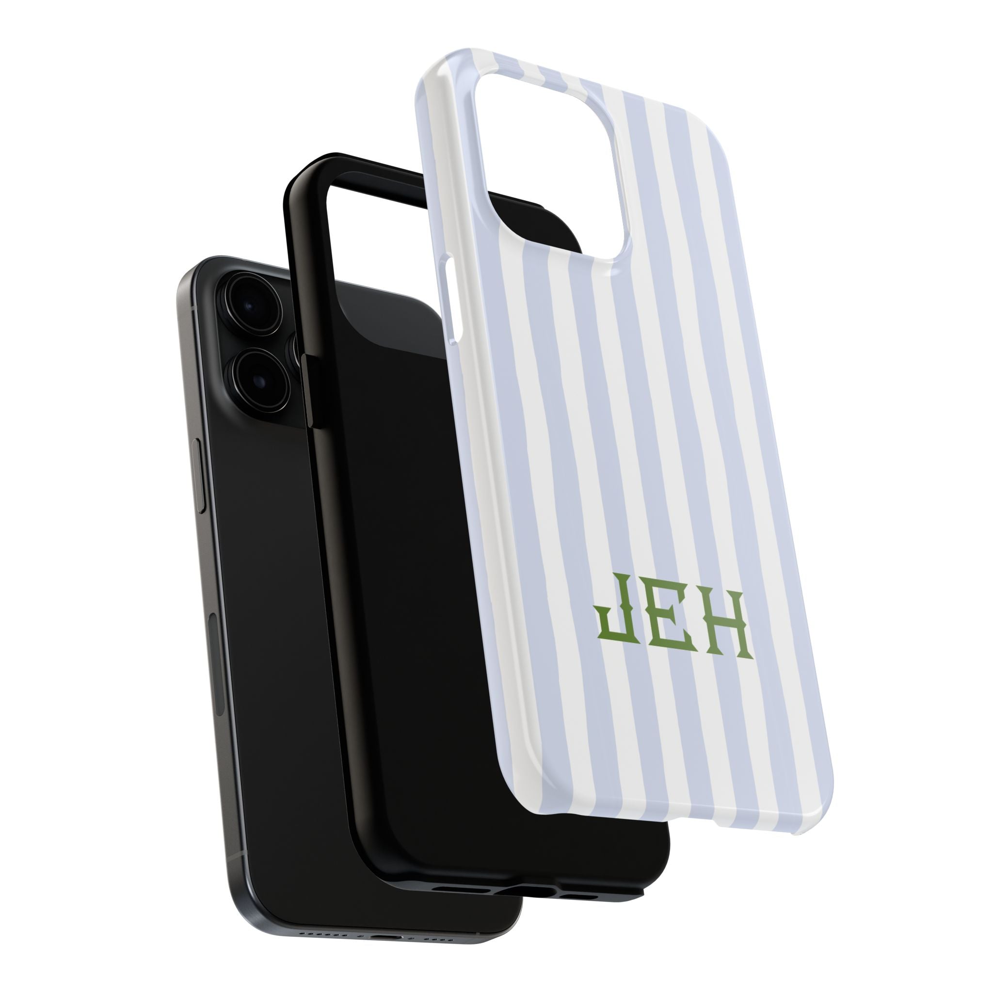 Seaside Stripes Monogrammed Tough Phone Case
