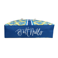 Boho Tropics Striped Monogrammed Mahjong Bag