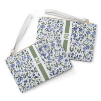 English Countryside Striped Monogrammed Mahjong Card Pouch