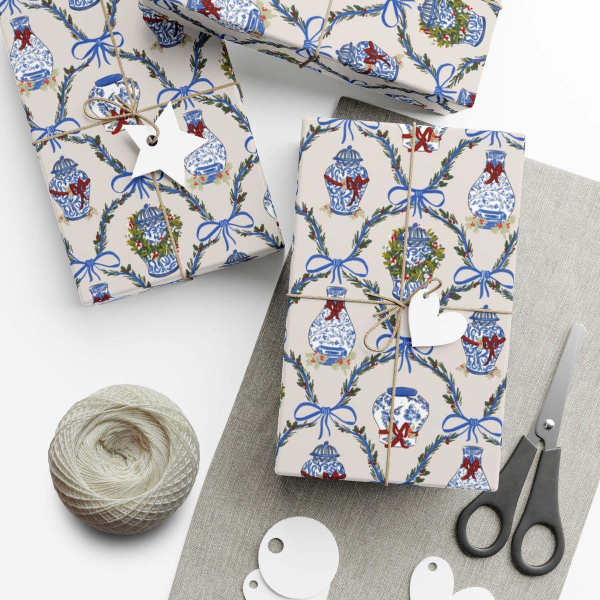 Chinoiserie Christmas Wrapping Paper