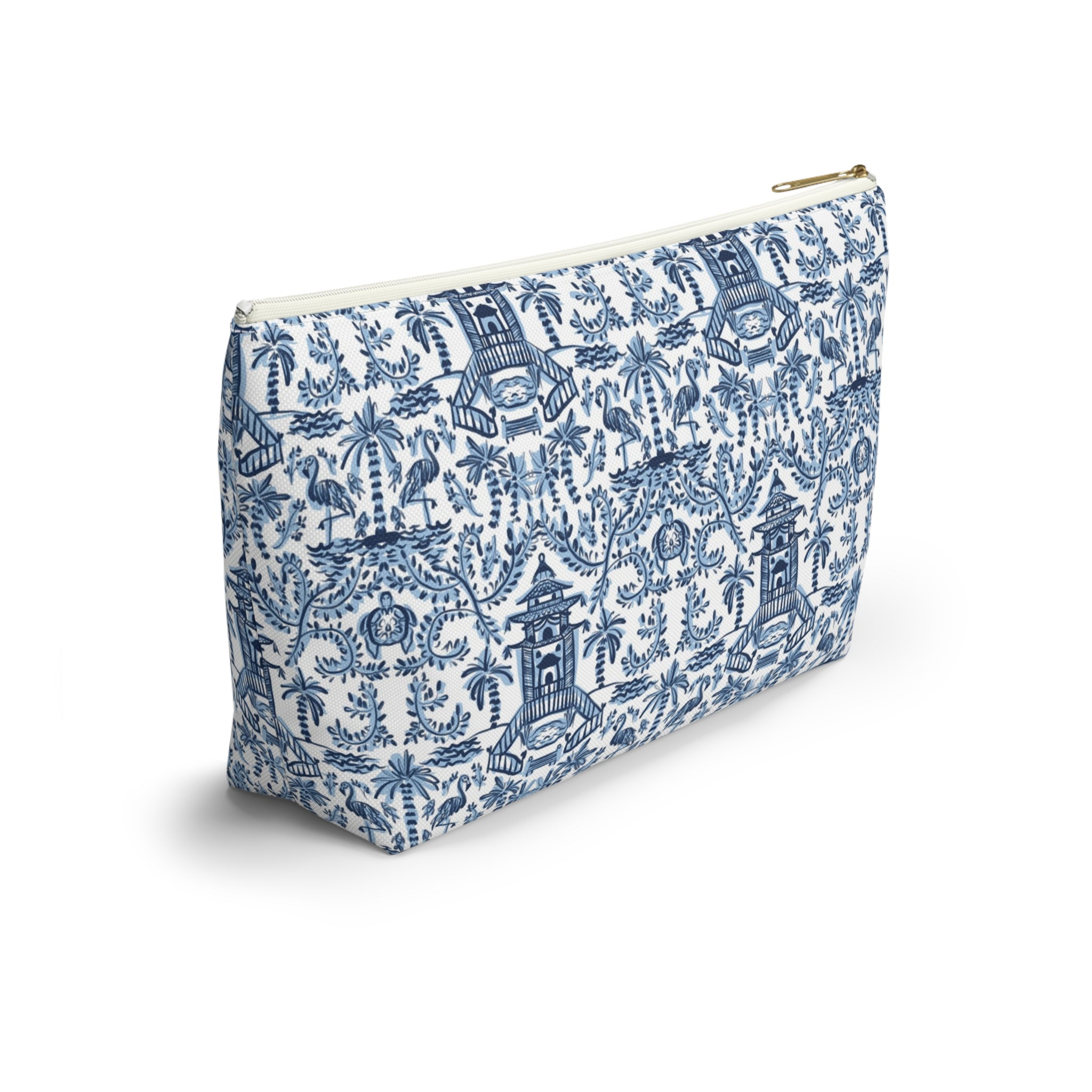 Palm Beach Striped Monogrammed Mahjong Tile Pouch